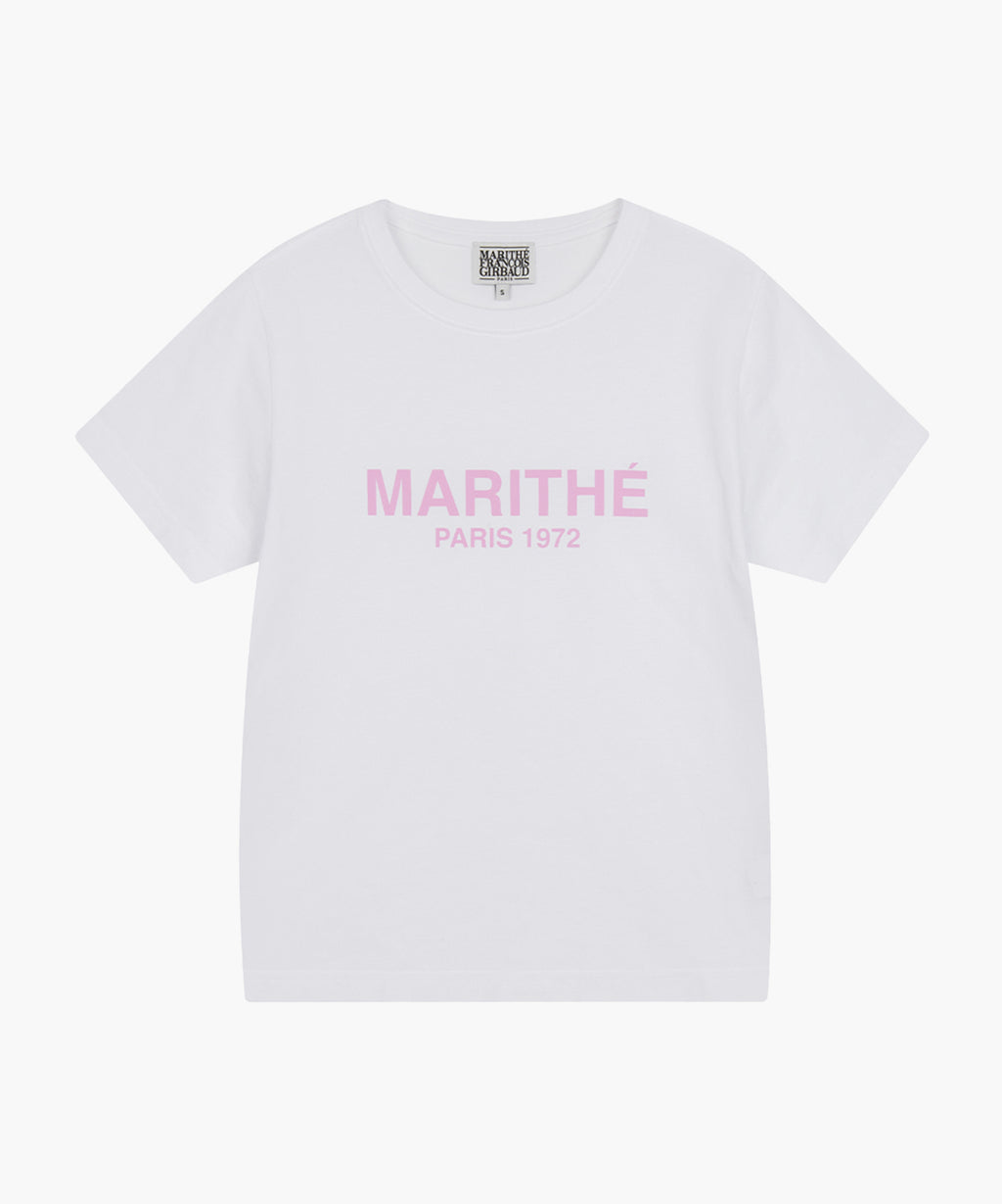 Marithe & Francois Girbaud - Regular Logo Tee (White/Pink) product image 5 | TRAB K-Fashion Australia