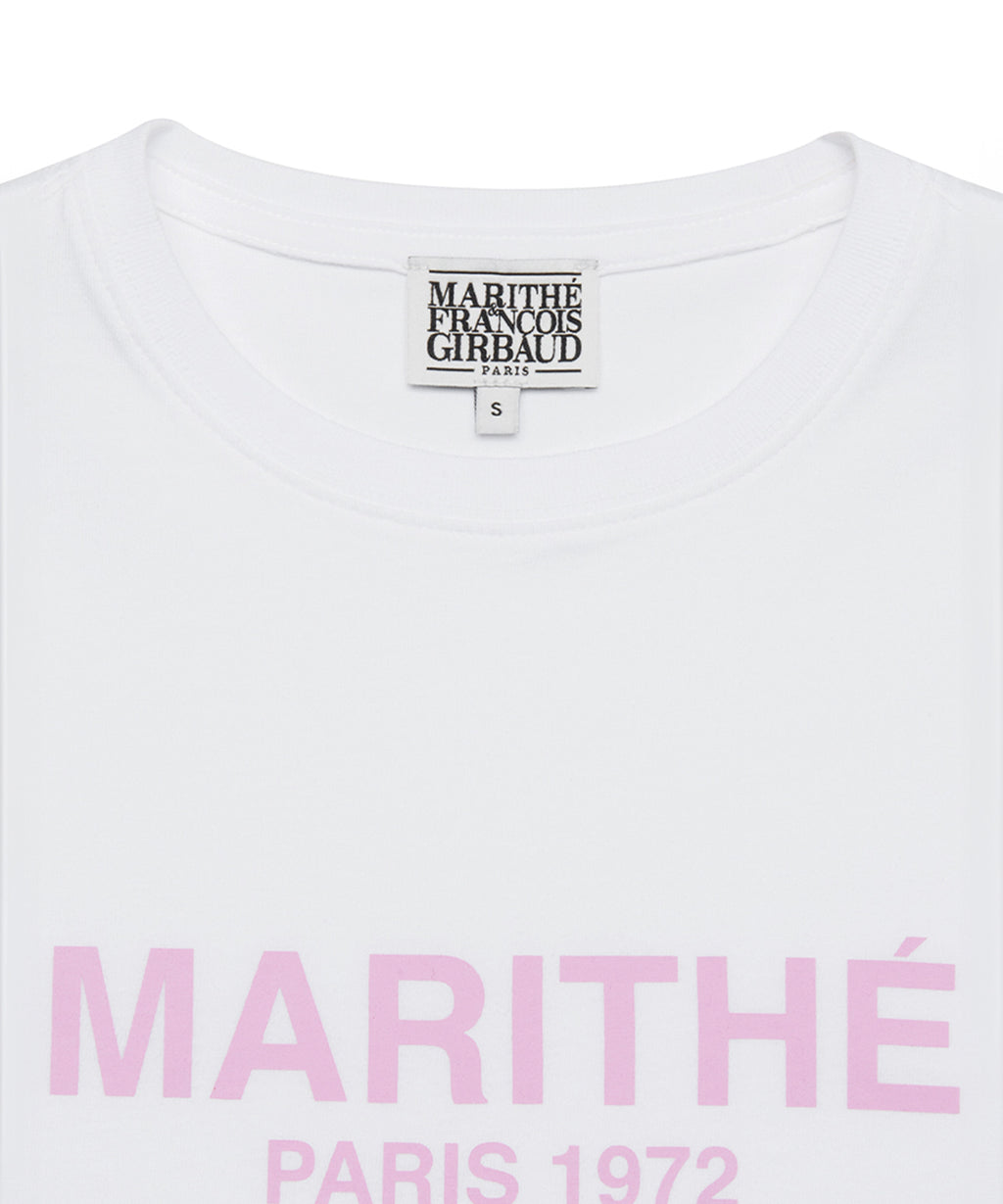 Marithe & Francois Girbaud - Regular Logo Tee (White/Pink) product image 7 | TRAB K-Fashion Australia