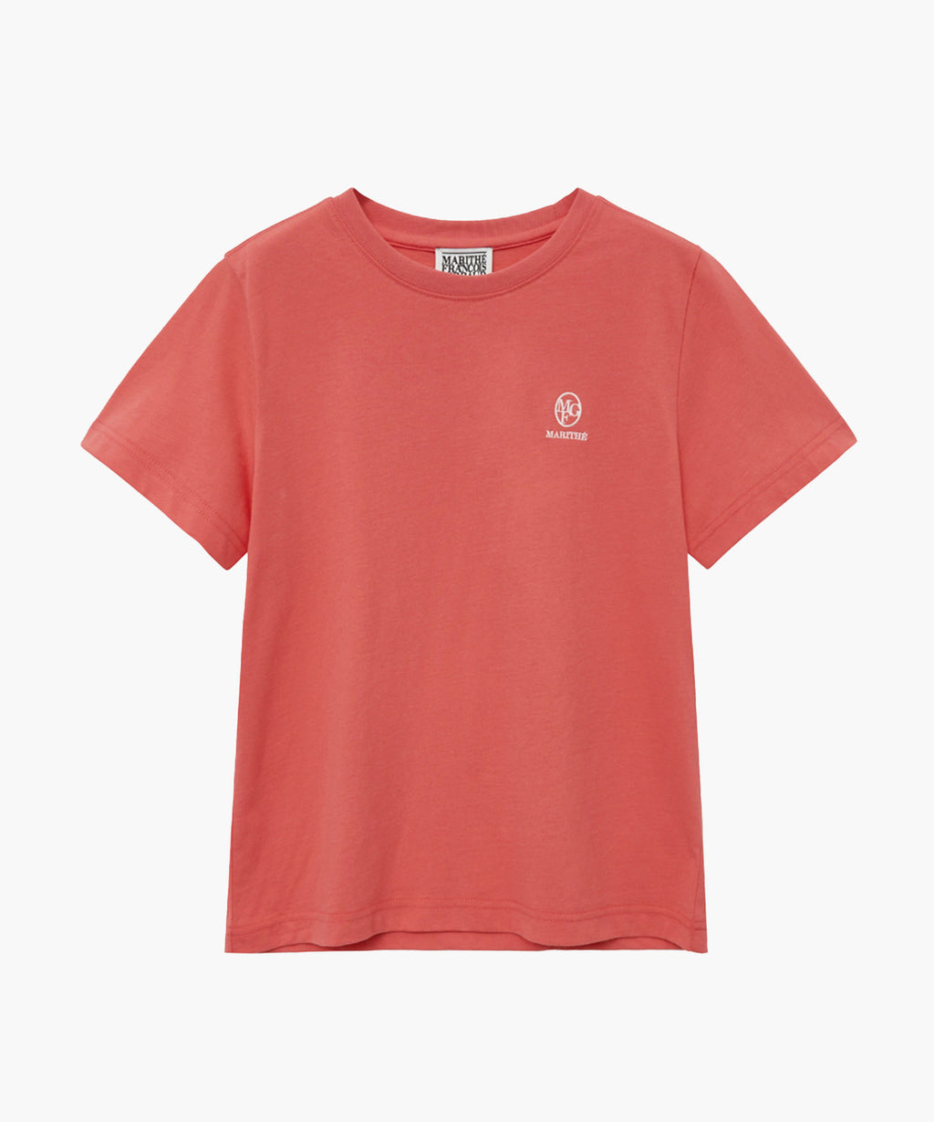 Marithe & Francois Girbaud - Embroidery Logo Tee (Coral Pink) product image 5 | TRAB K-Fashion Australia