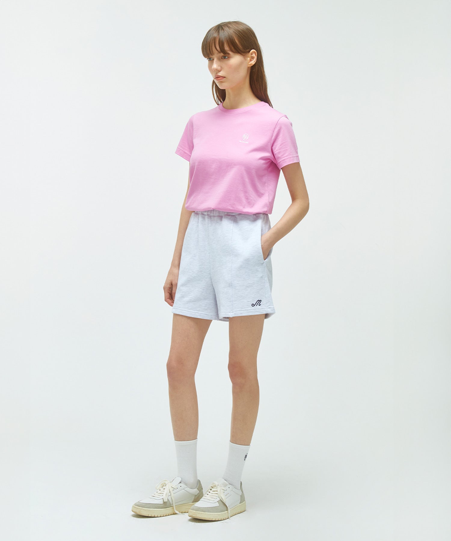 Marithe & Francois Girbaud - Embroidery Logo Tee (Pink) product image 3 | TRAB K-Fashion Australia