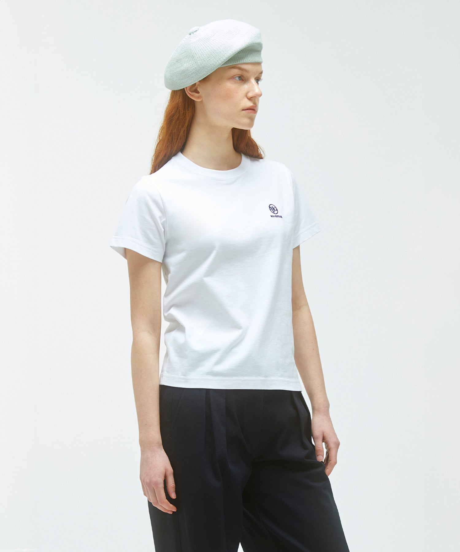 Marithe & Francois Girbaud - Embroidery Logo Tee (White) product image 1 | TRAB K-Fashion Australia