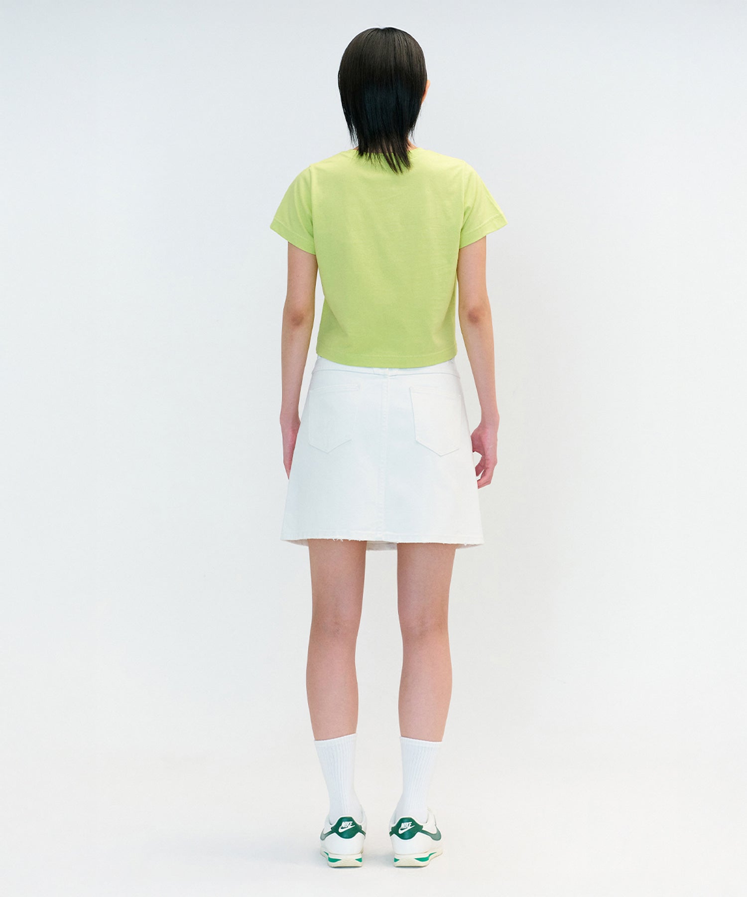 Marithe & Francois Girbaud - Classic Logo Crop Tee (Light Olive) product image 4 | TRAB K-Fashion Australia