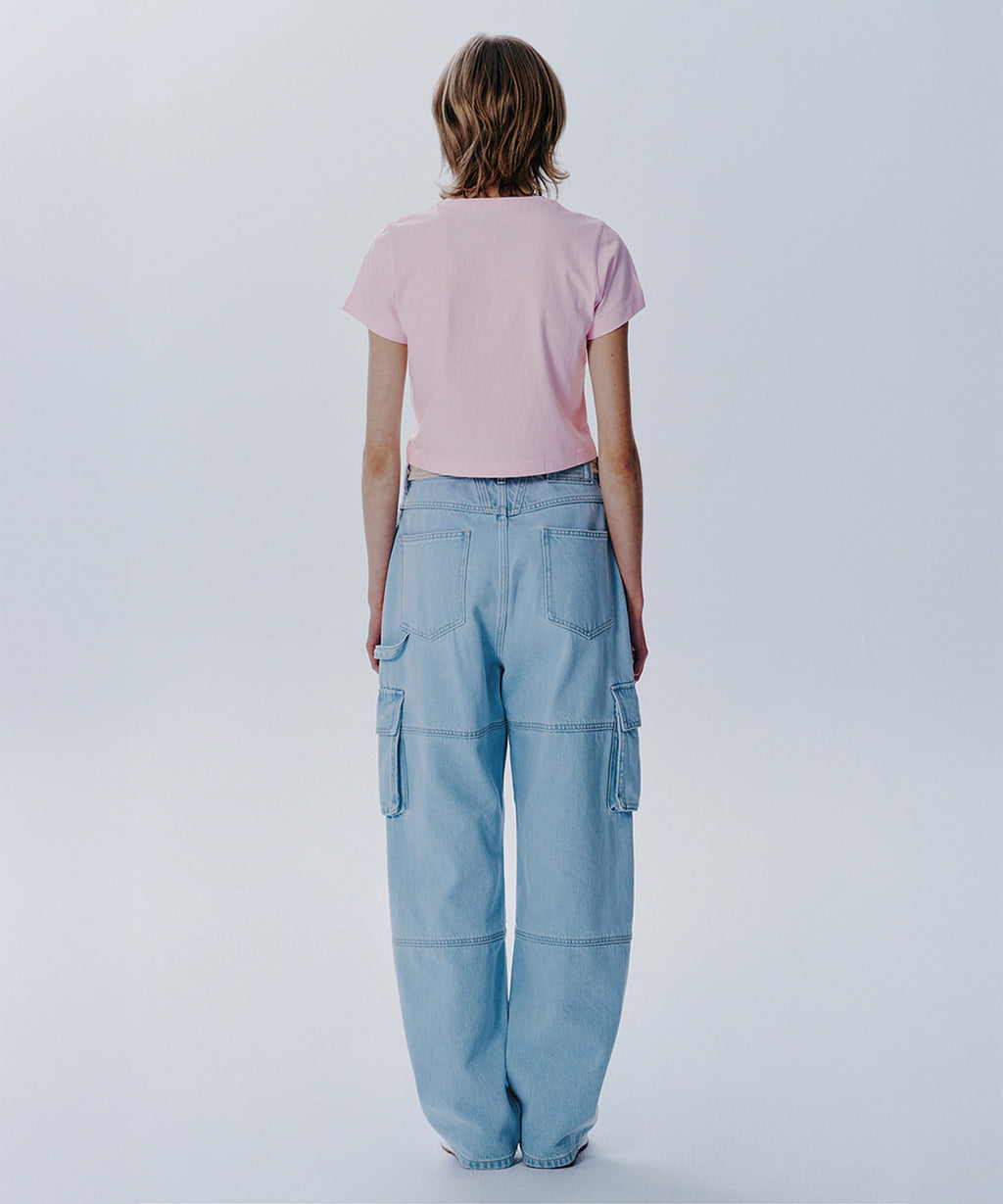 Marithe & Francois Girbaud - Classic Logo Crop Tee (Light Pink) product image 5 | TRAB K-Fashion Australia