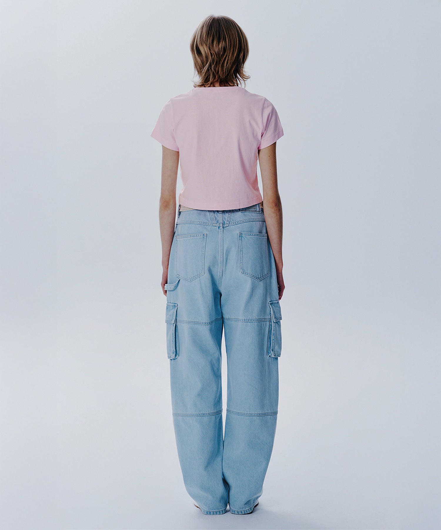 Marithe & Francois Girbaud - Classic Logo Crop Tee (Light Pink) product image 5 | TRAB K-Fashion Australia