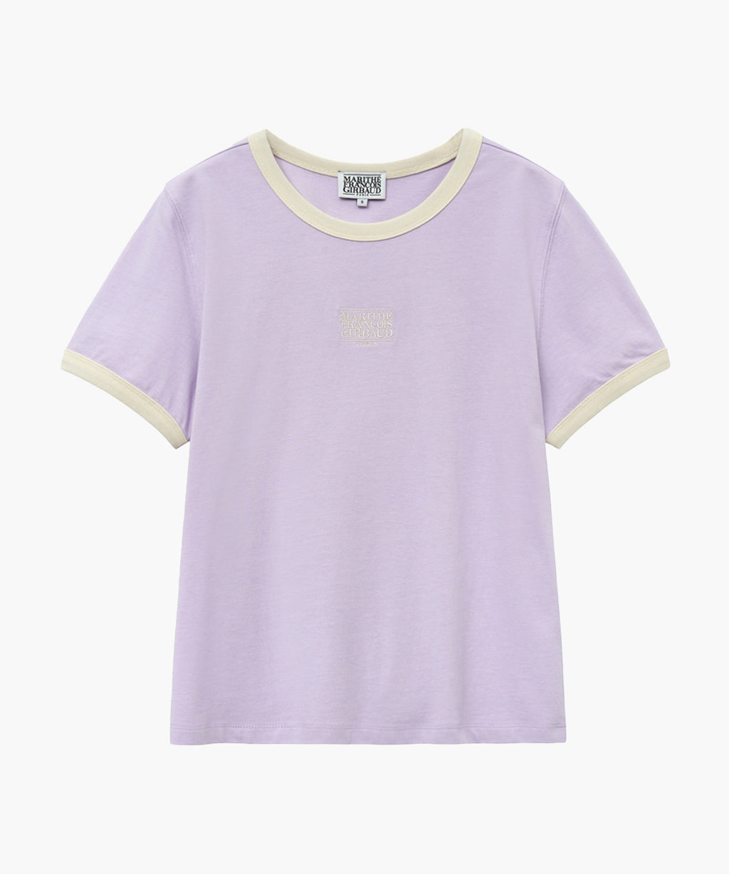 Marithe & Francois Girbaud - Classic Logo Ringer Tee (Light Purple) product image 5 | TRAB K-Fashion Australia