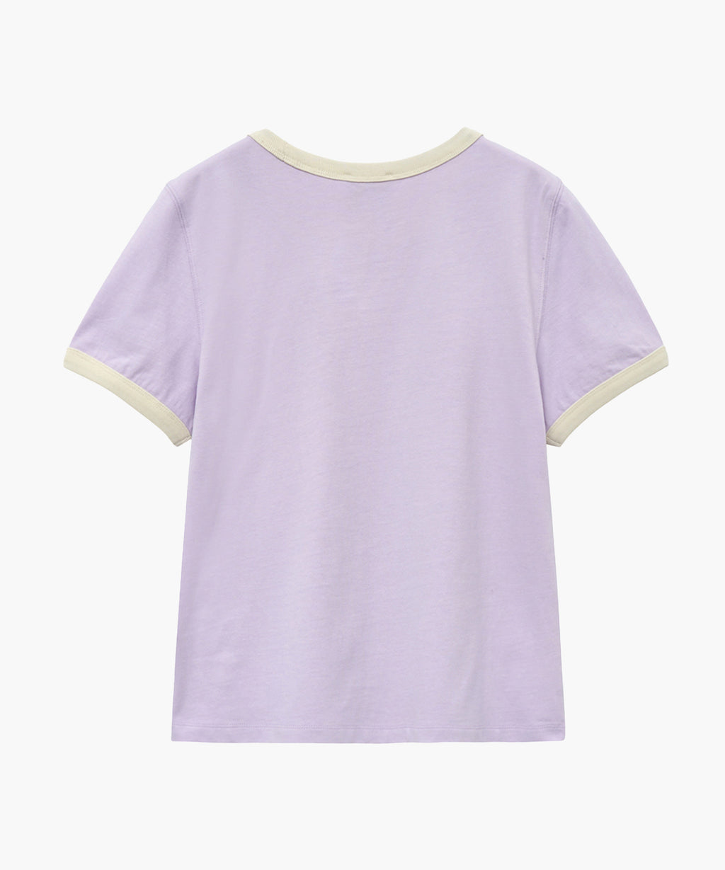 Marithe & Francois Girbaud - Classic Logo Ringer Tee (Light Purple) product image 6 | TRAB K-Fashion Australia