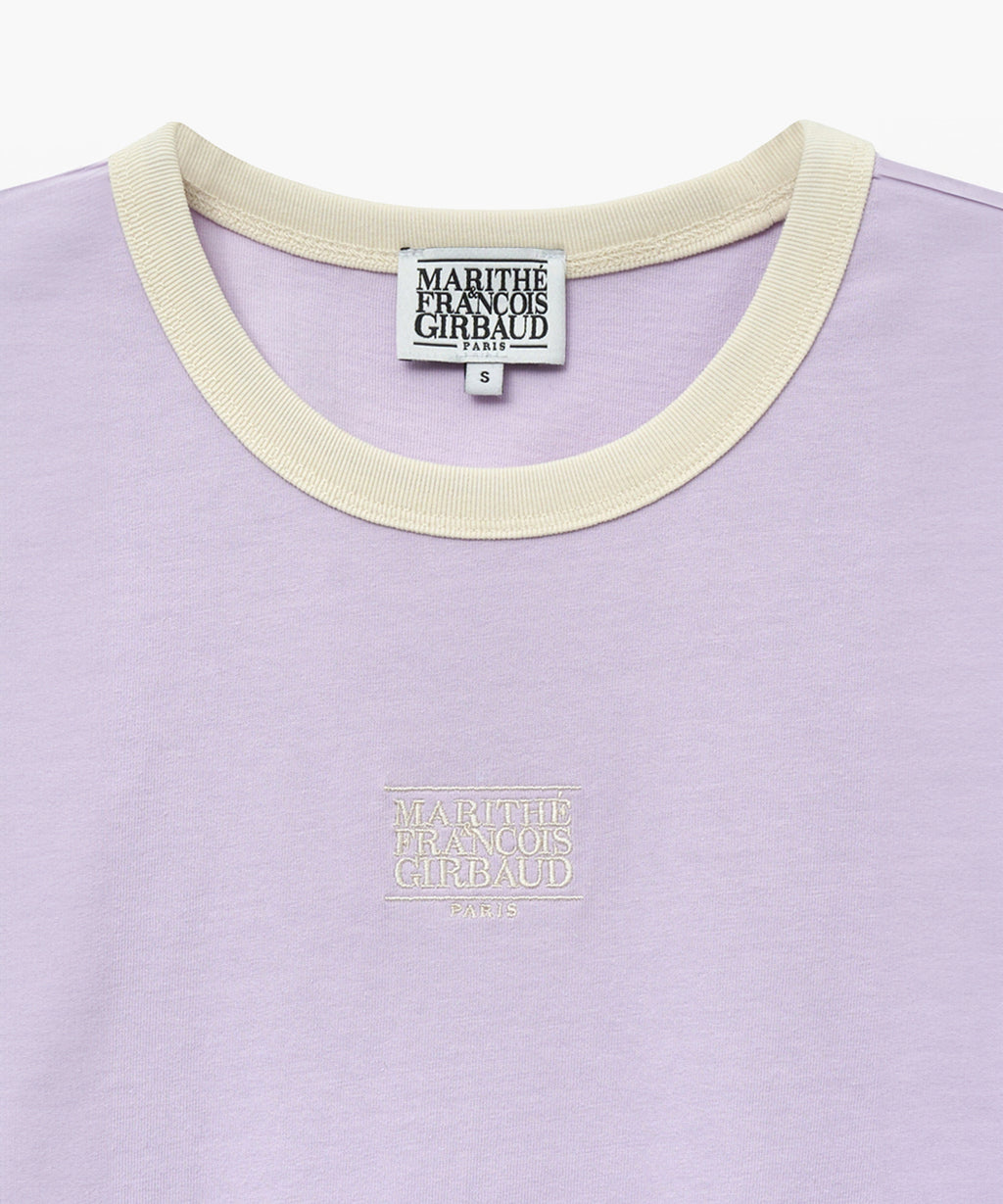 Marithe & Francois Girbaud - Classic Logo Ringer Tee (Light Purple) product image 7 | TRAB K-Fashion Australia