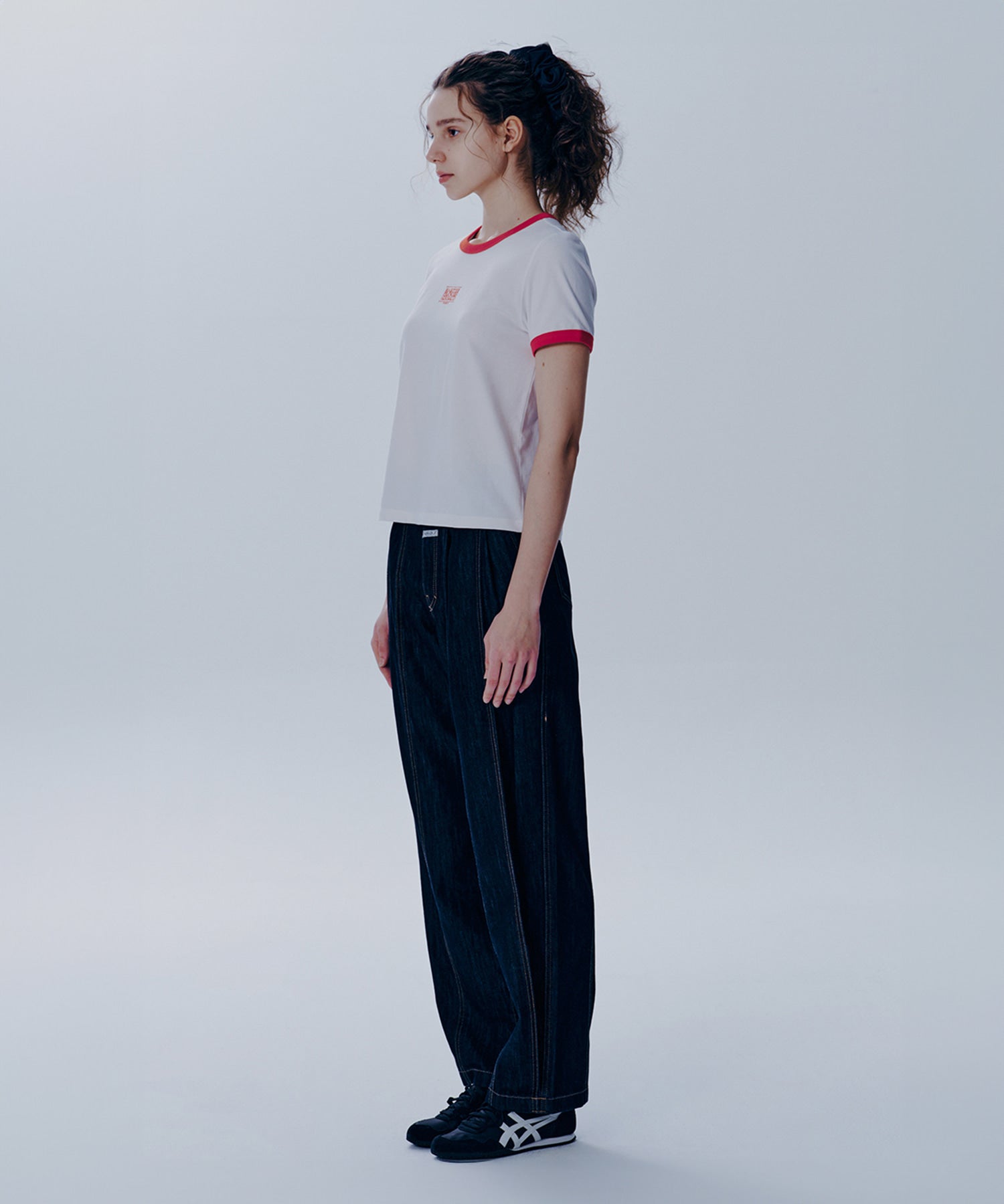 Marithe & Francois Girbaud - Classic Logo Ringer Tee (White/Red) product image 4 | TRAB K-Fashion Australia