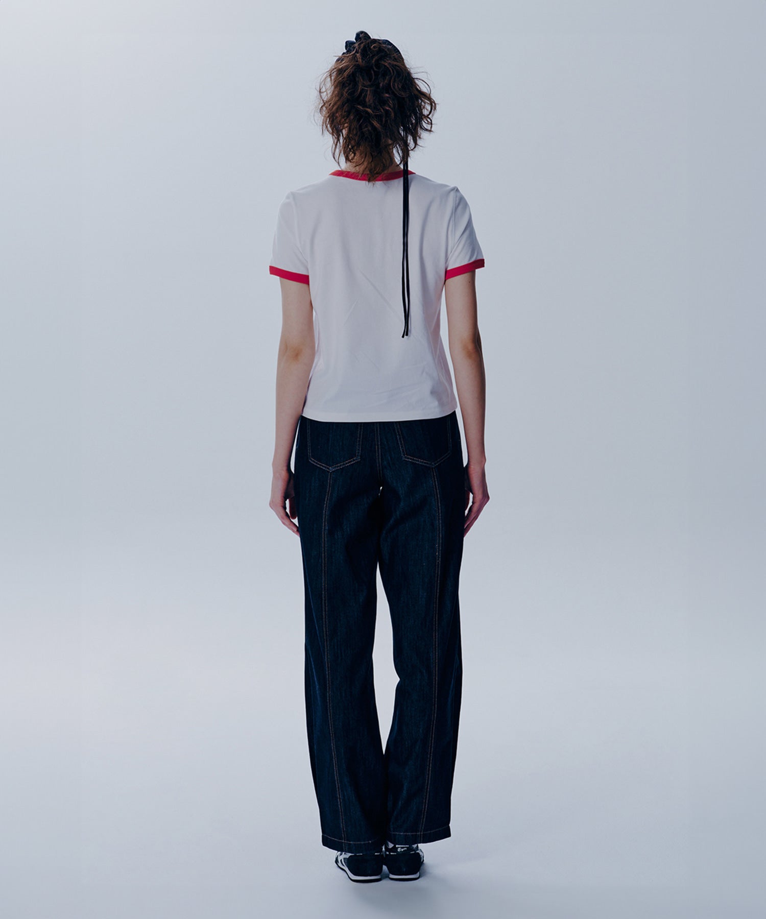 Marithe & Francois Girbaud - Classic Logo Ringer Tee (White/Red) product image 5 | TRAB K-Fashion Australia