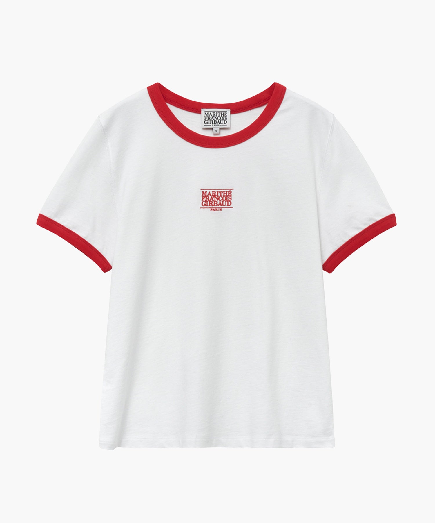 Marithe & Francois Girbaud - Classic Logo Ringer Tee (White/Red) product image 6 | TRAB K-Fashion Australia
