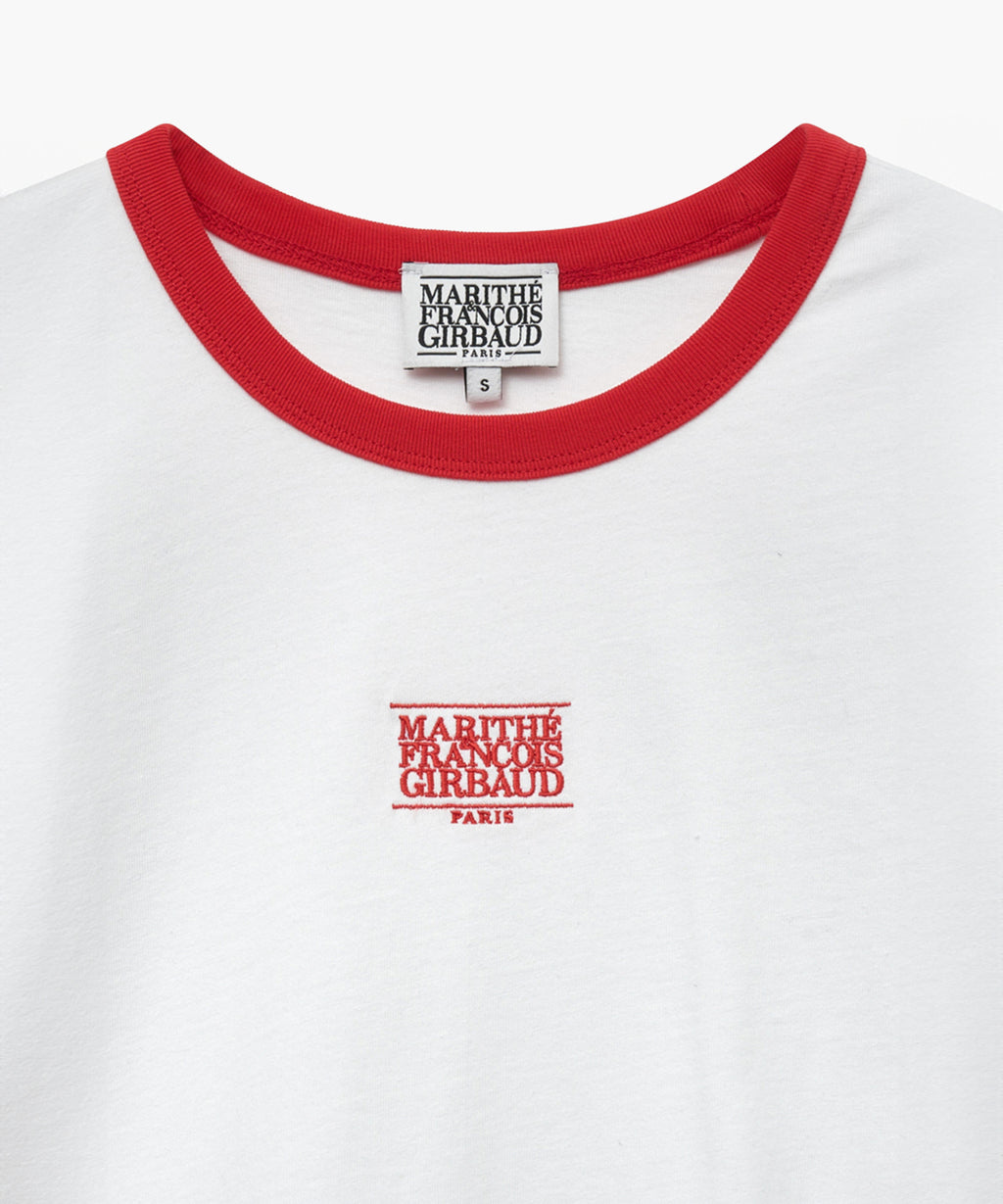 Marithe & Francois Girbaud - Classic Logo Ringer Tee (White/Red) product image 8 | TRAB K-Fashion Australia
