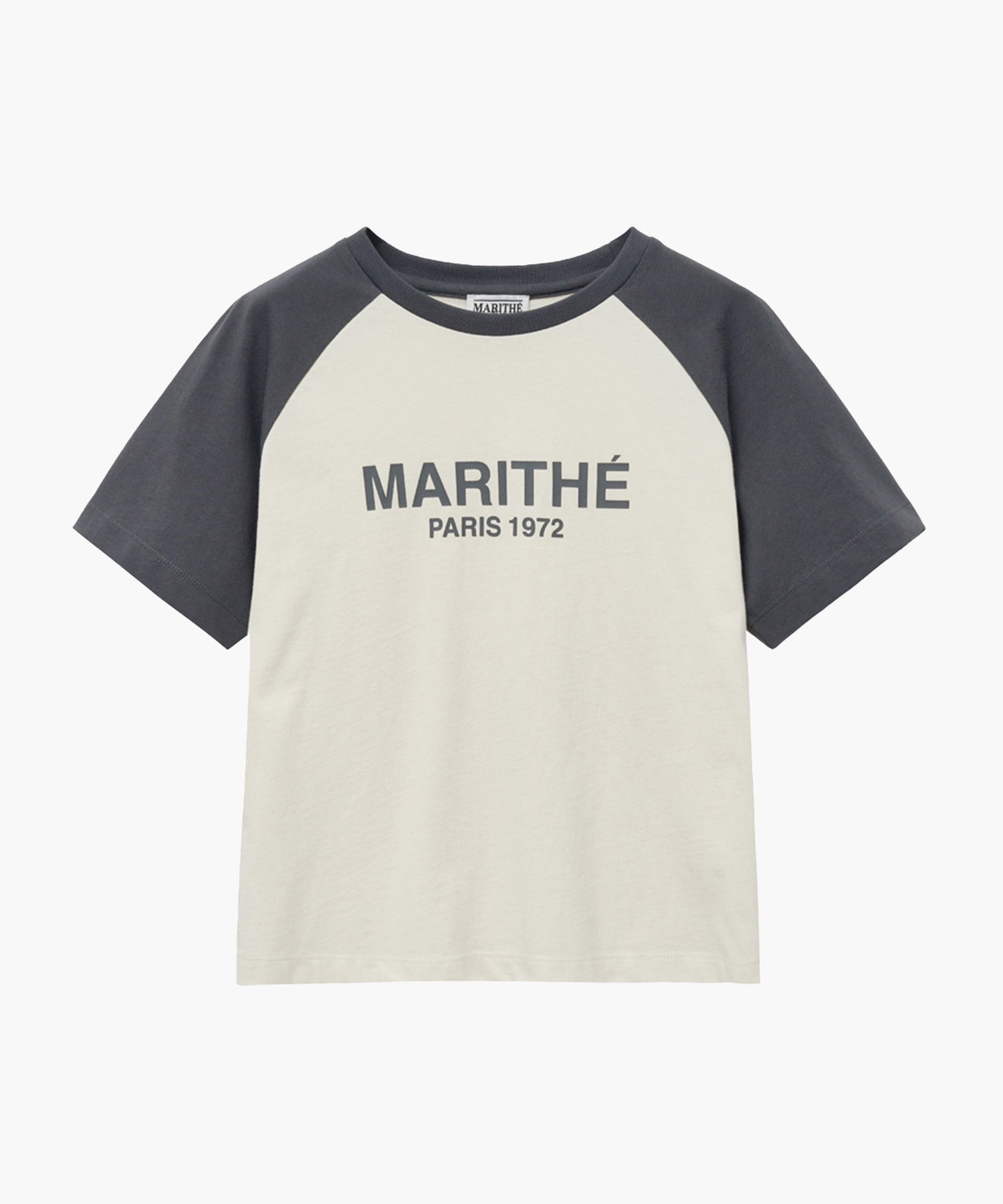 Marithe & Francois Girbaud - Raglan Regular Logo Tee (Charcoal) product image 1 | TRAB K-Fashion Australia