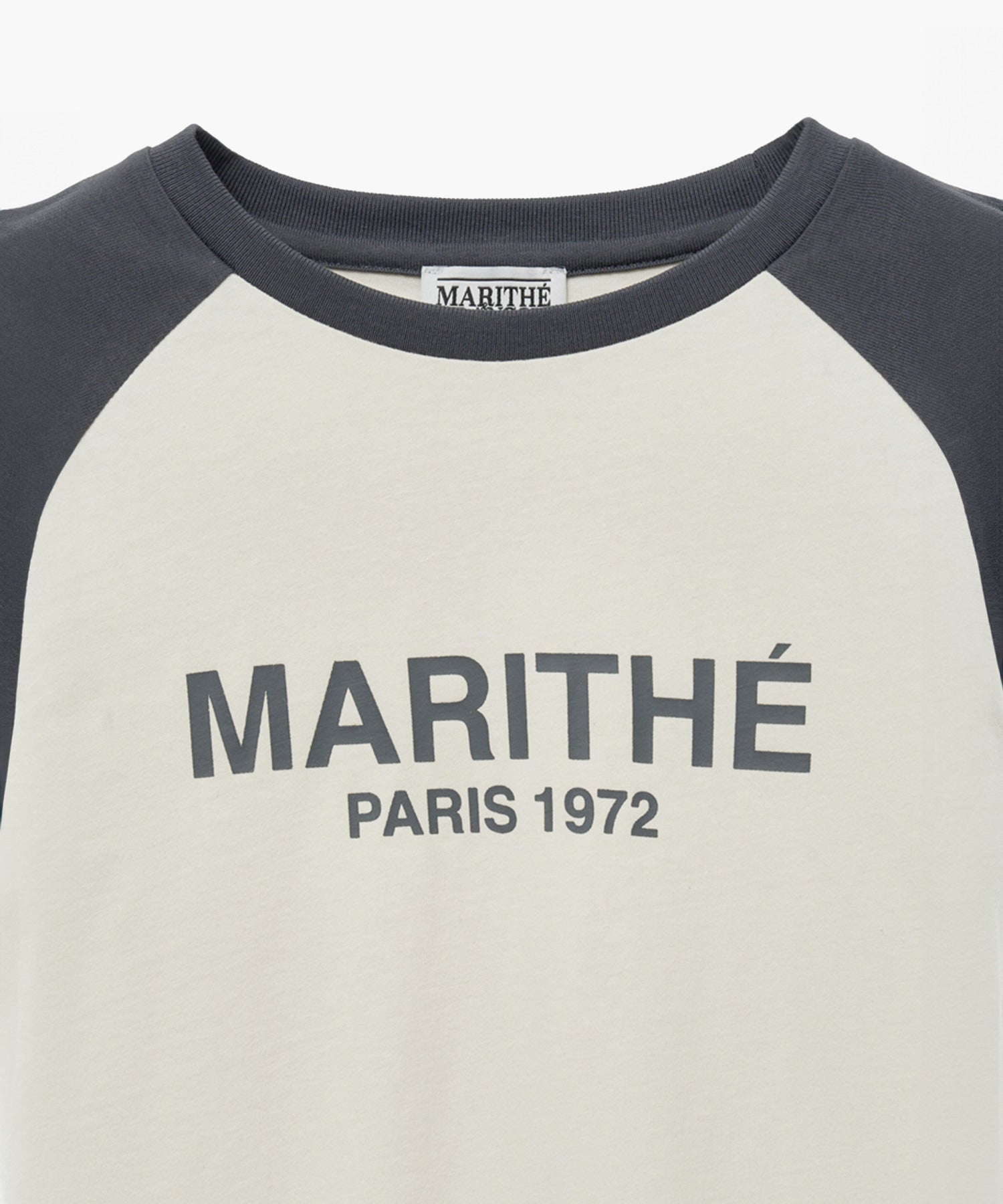 Marithe & Francois Girbaud - Raglan Regular Logo Tee (Charcoal) product image 3 | TRAB K-Fashion Australia