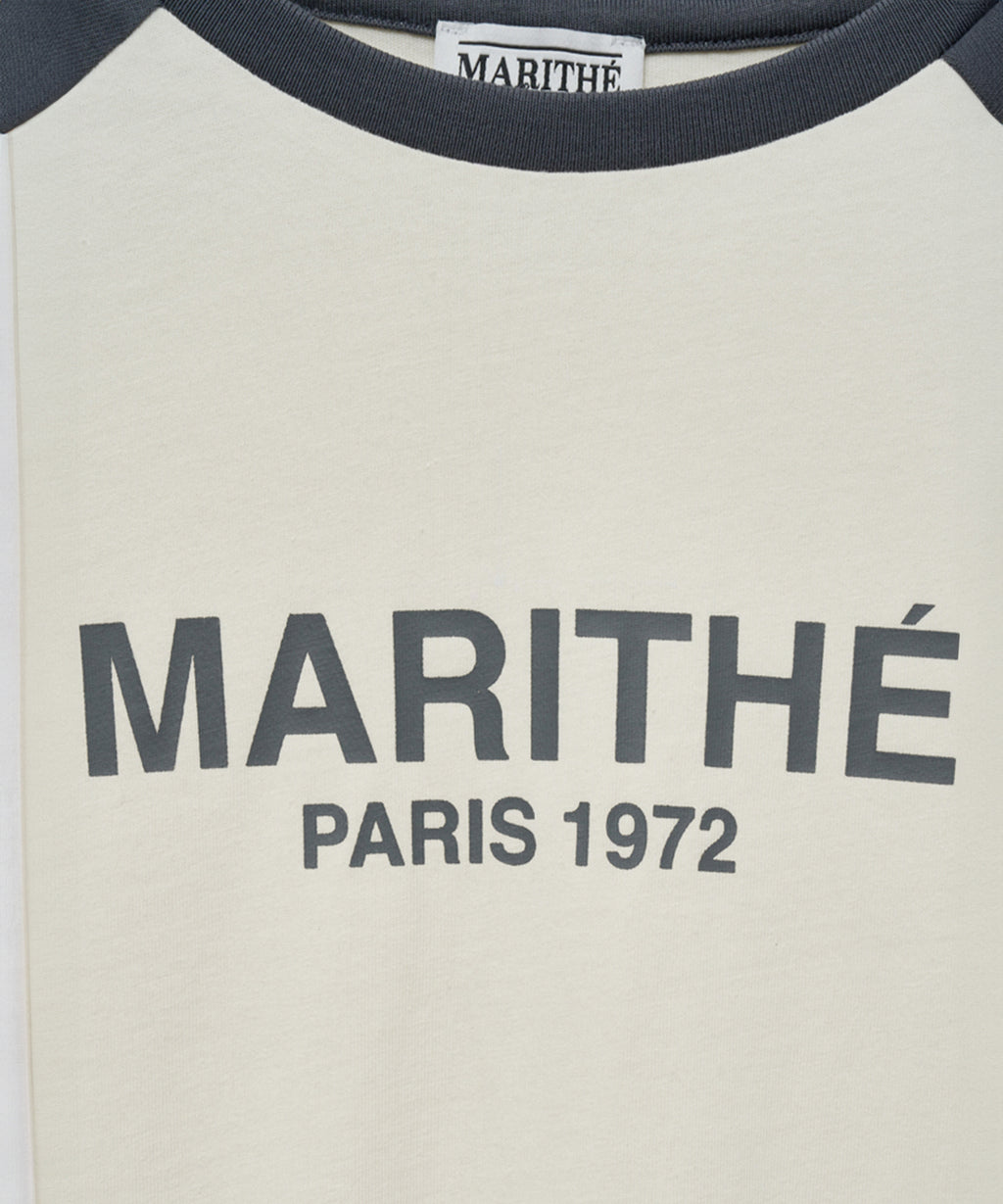 Marithe & Francois Girbaud - Raglan Regular Logo Tee (Charcoal) product image 5 | TRAB K-Fashion Australia