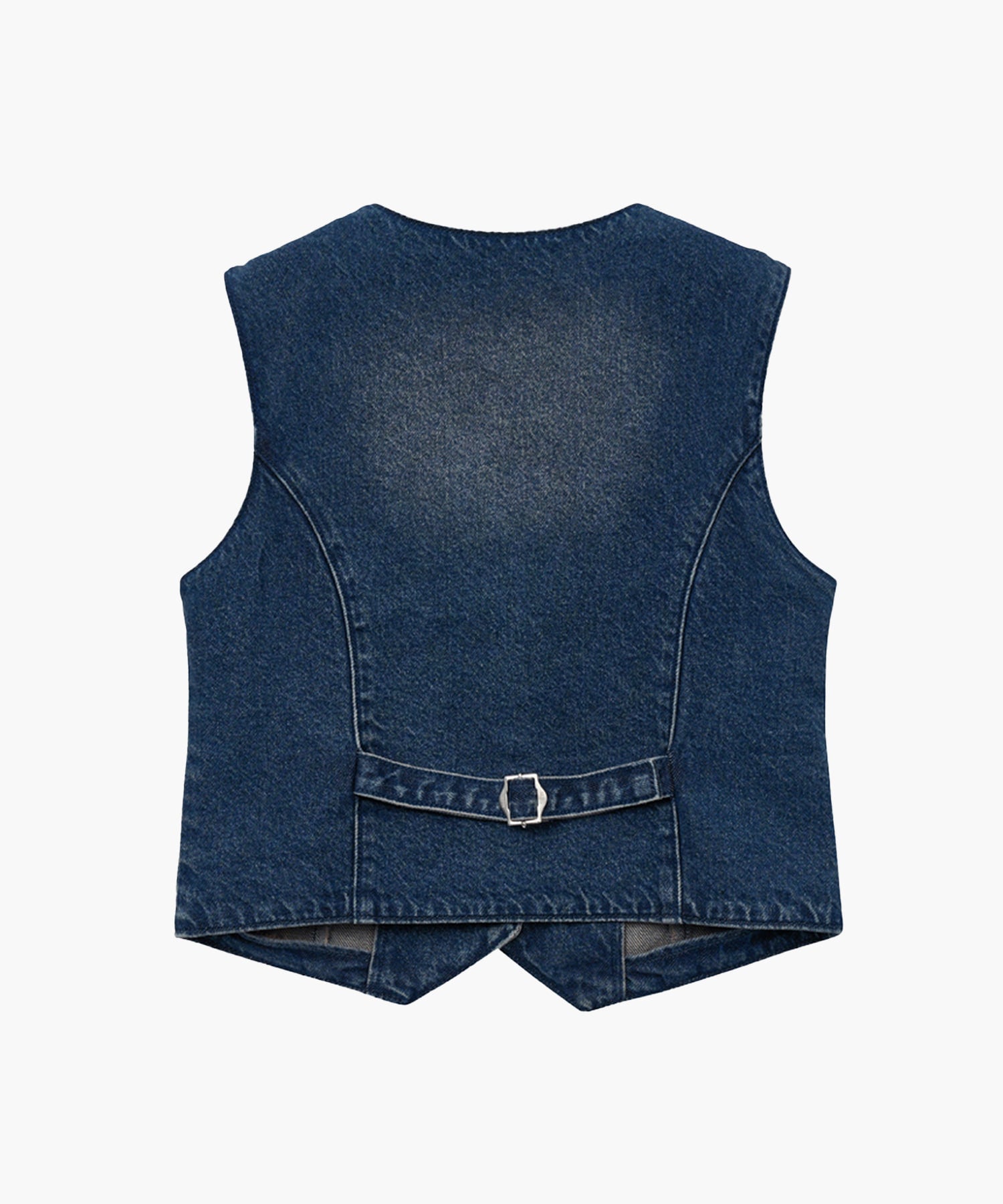 Marithe & Francois Girbaud - V-neck Button Denim Vest (Blue) product image 6 | TRAB K-Fashion Australia
