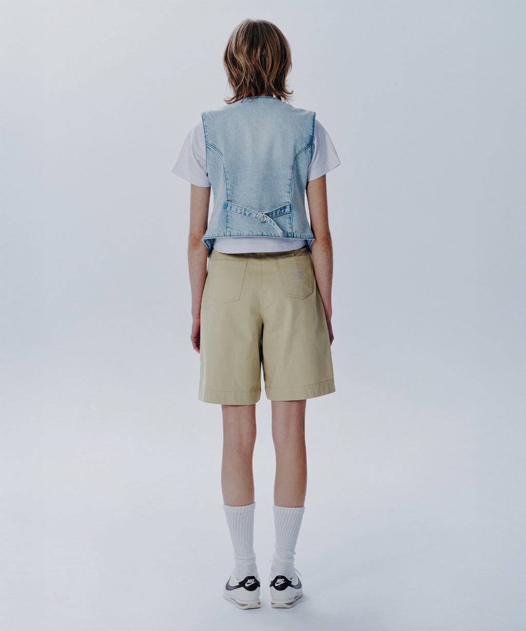 Marithe & Francois Girbaud - V-neck Button Denim Vest (Light Blue) product image 4 | TRAB K-Fashion Australia