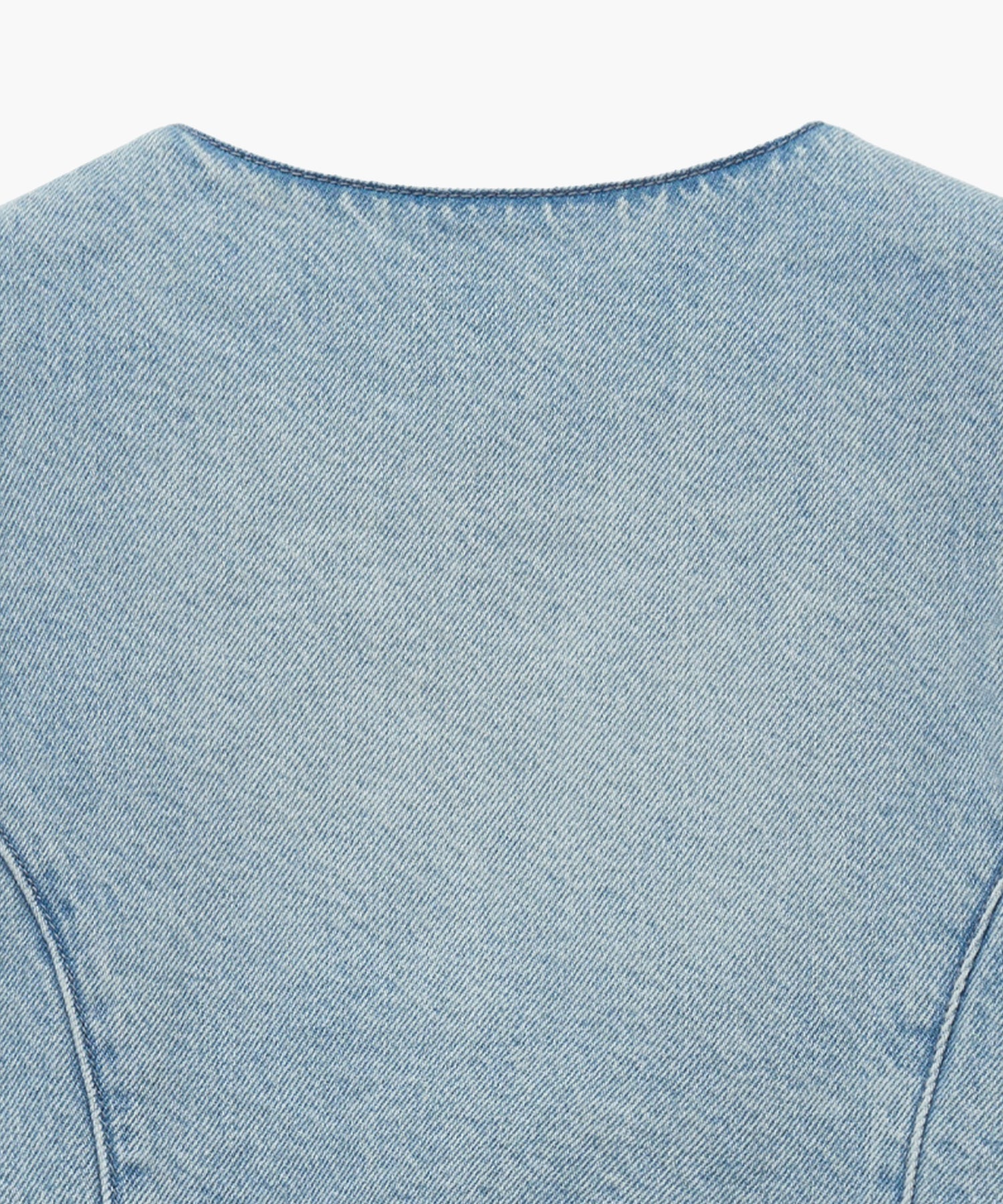 Marithe & Francois Girbaud - V-neck Button Denim Vest (Light Blue) product image 8 | TRAB K-Fashion Australia