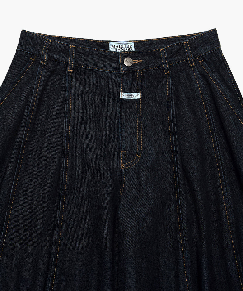 Marithe & Francois Girbaud - Tuck Wide Denim Pants (Dark Blue) product image 7 | TRAB K-Fashion Australia