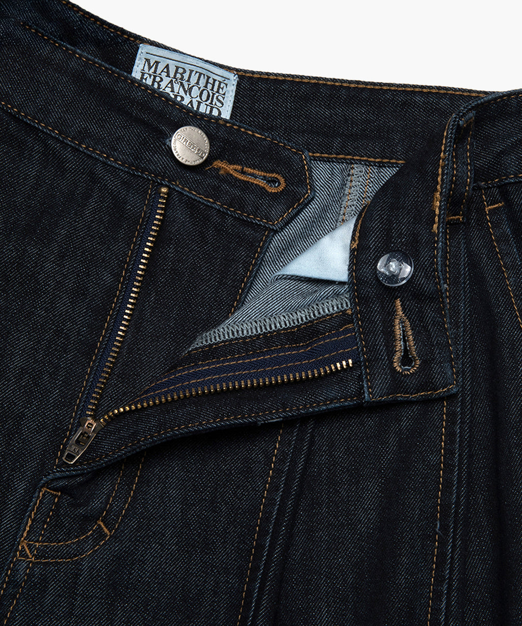 Marithe & Francois Girbaud - Tuck Wide Denim Pants (Dark Blue) product image 8 | TRAB K-Fashion Australia