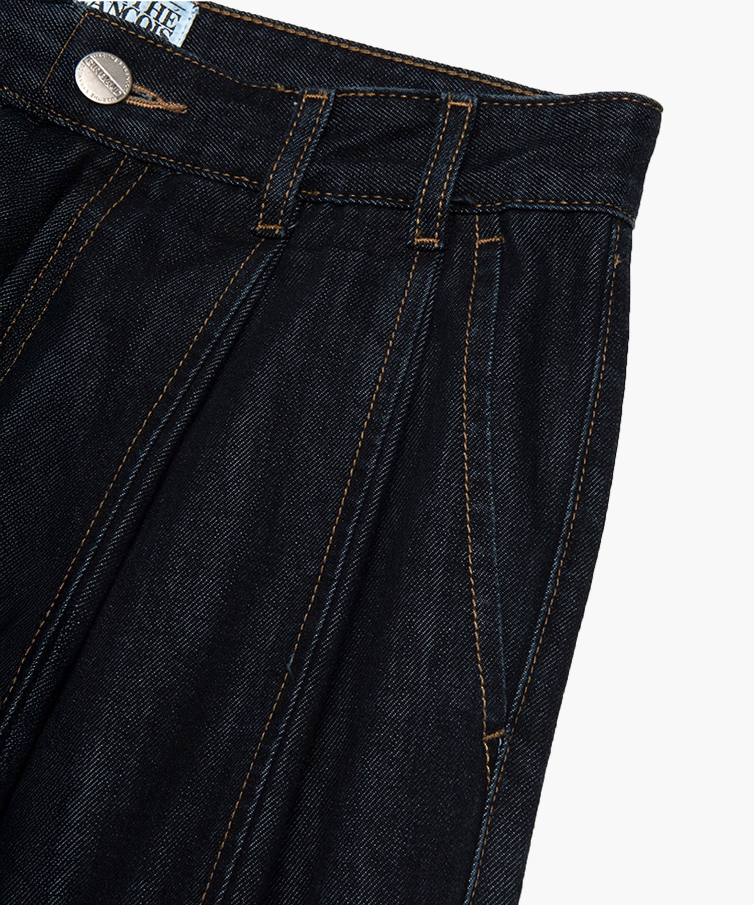 Marithe & Francois Girbaud - Tuck Wide Denim Pants (Dark Blue) product image 9 | TRAB K-Fashion Australia