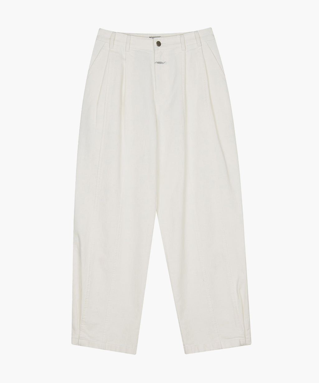 Marithe & Francois Girbaud - Tuck Wide Denim Pants (Ivory) product image 6 | TRAB K-Fashion Australia