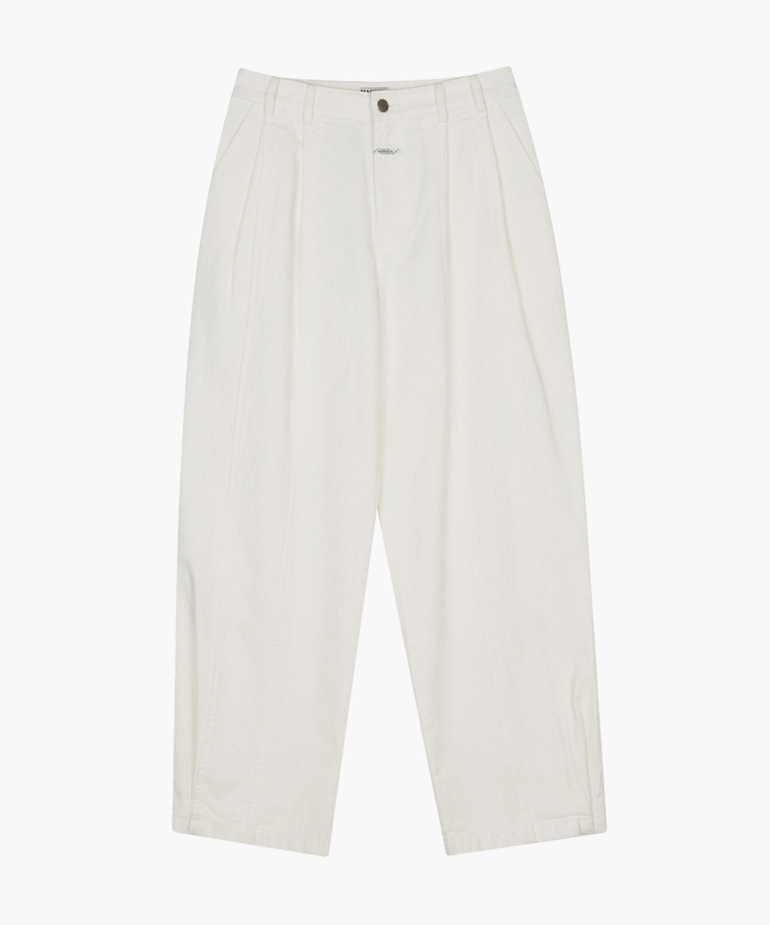 Marithe & Francois Girbaud - Tuck Wide Denim Pants (Ivory) product image 6 | TRAB K-Fashion Australia