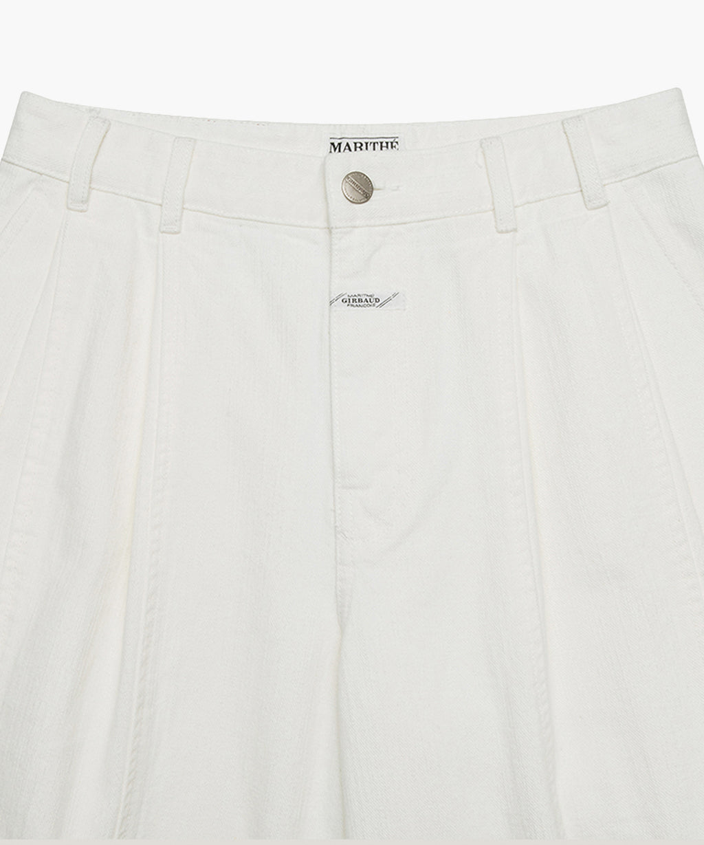 Marithe & Francois Girbaud - Tuck Wide Denim Pants (Ivory) product image 8 | TRAB K-Fashion Australia