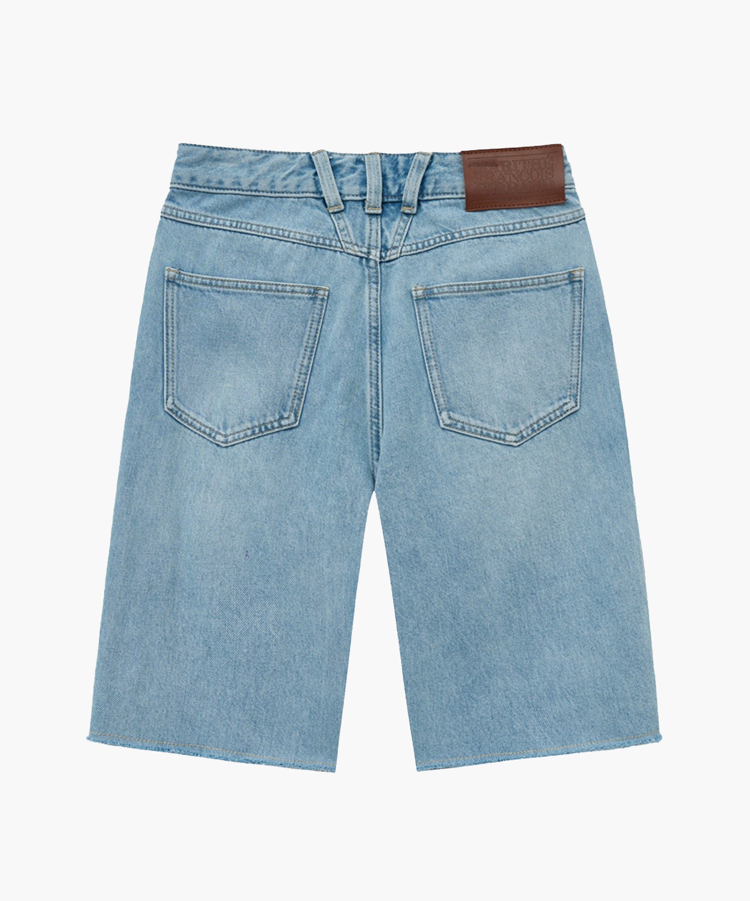 Marithe & Francois Girbaud - X-pocket Raw Edge Half Denim Pants (Light Blue) product image 5 | TRAB K-Fashion Australia