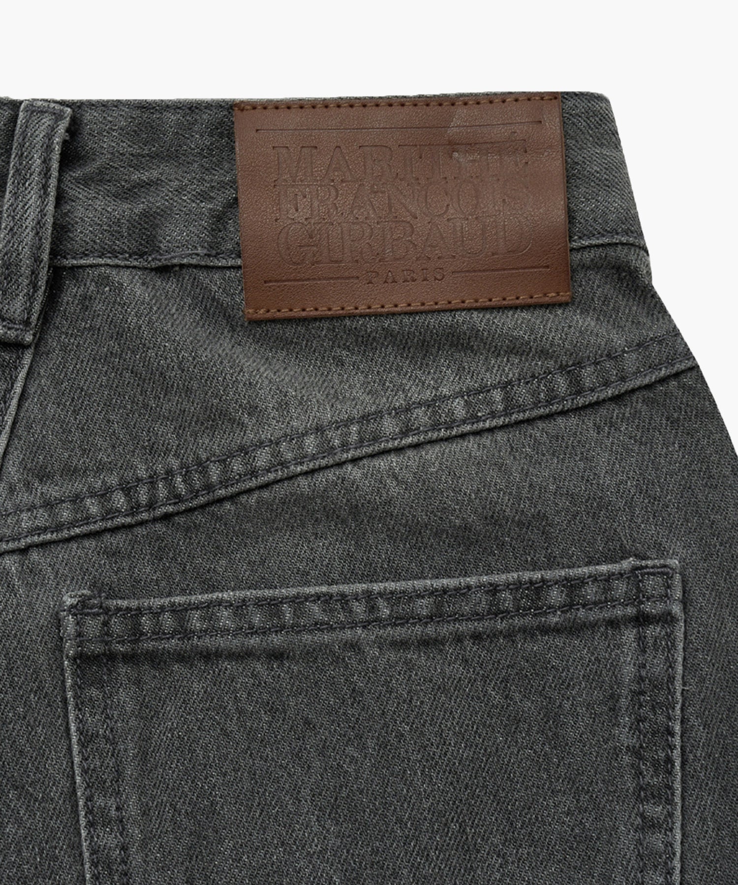 Marithe & Francois Girbaud - X-pocket Raw Edge Half Denim Pants (Light Gray) product image 9 | TRAB K-Fashion Australia