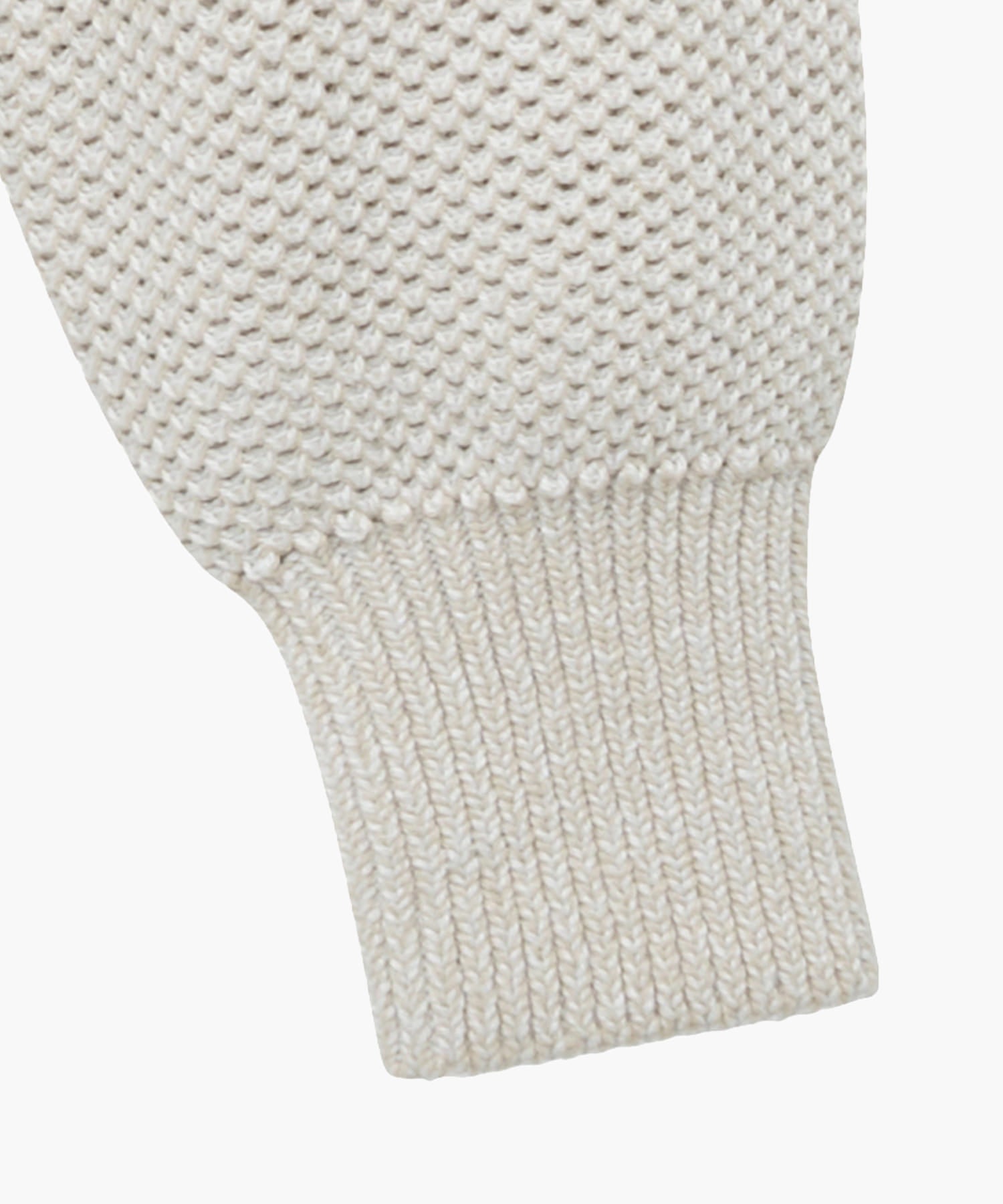 Marithe & Francois Girbaud - Cotton Blended Open Collar Crop Knit (Light Beige) product image 9 | TRAB K-Fashion Australia
