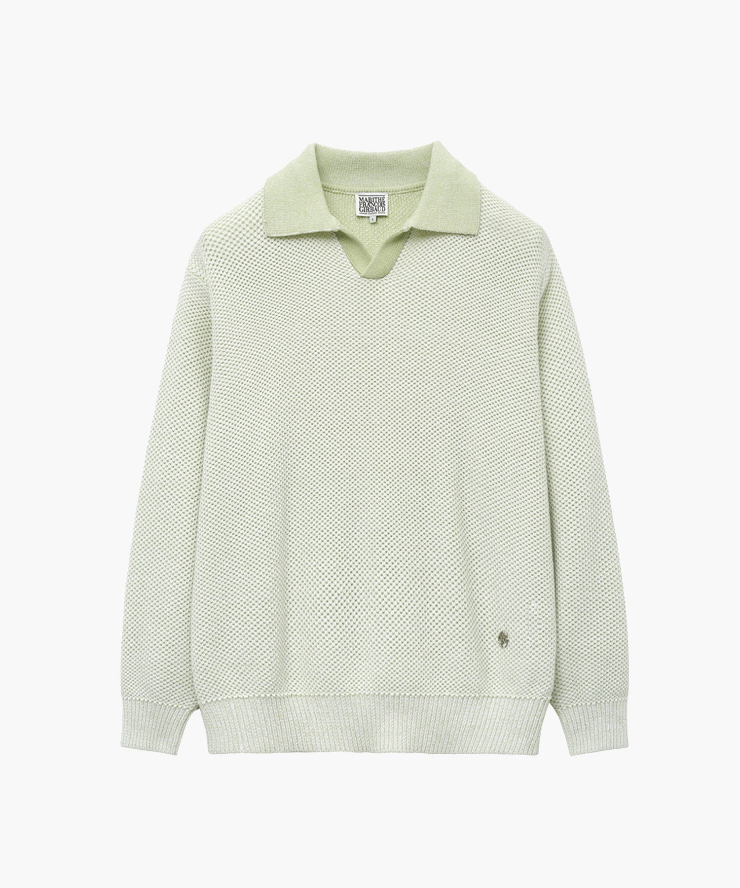 Marithe & Francois Girbaud - Cotton Blended Open Collar Knit (Mint) product image 5 | TRAB K-Fashion Australia
