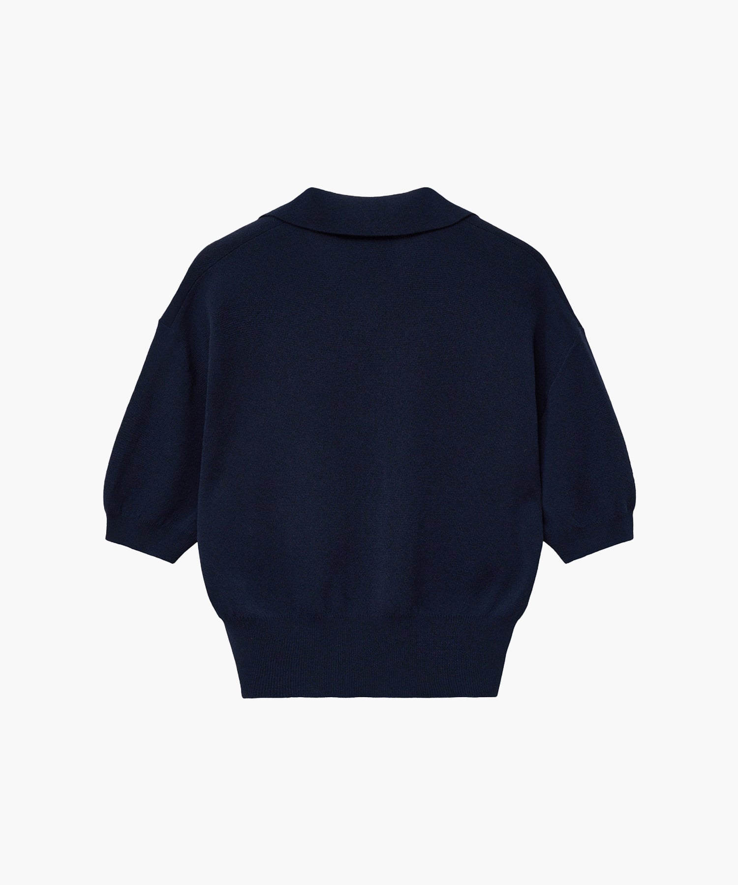 Marithe & Francois Girbaud - Open Collar Crop Half Knit (Navy) product image 6 | TRAB K-Fashion Australia