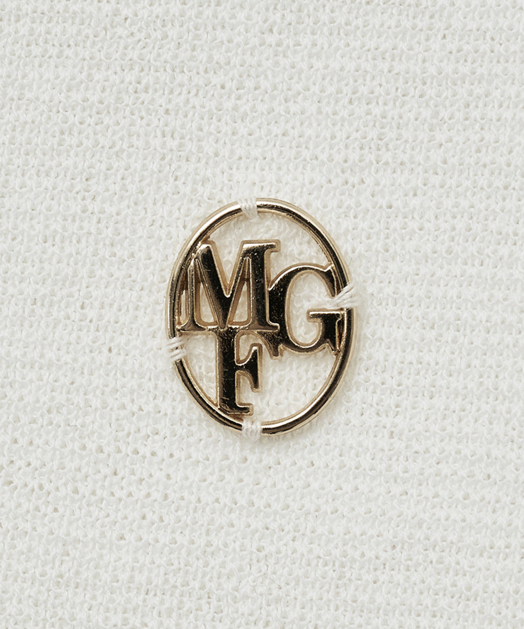 Marithe & Francois Girbaud - Open Collar Crop Half Knit (White) product image 5 | TRAB K-Fashion Australia