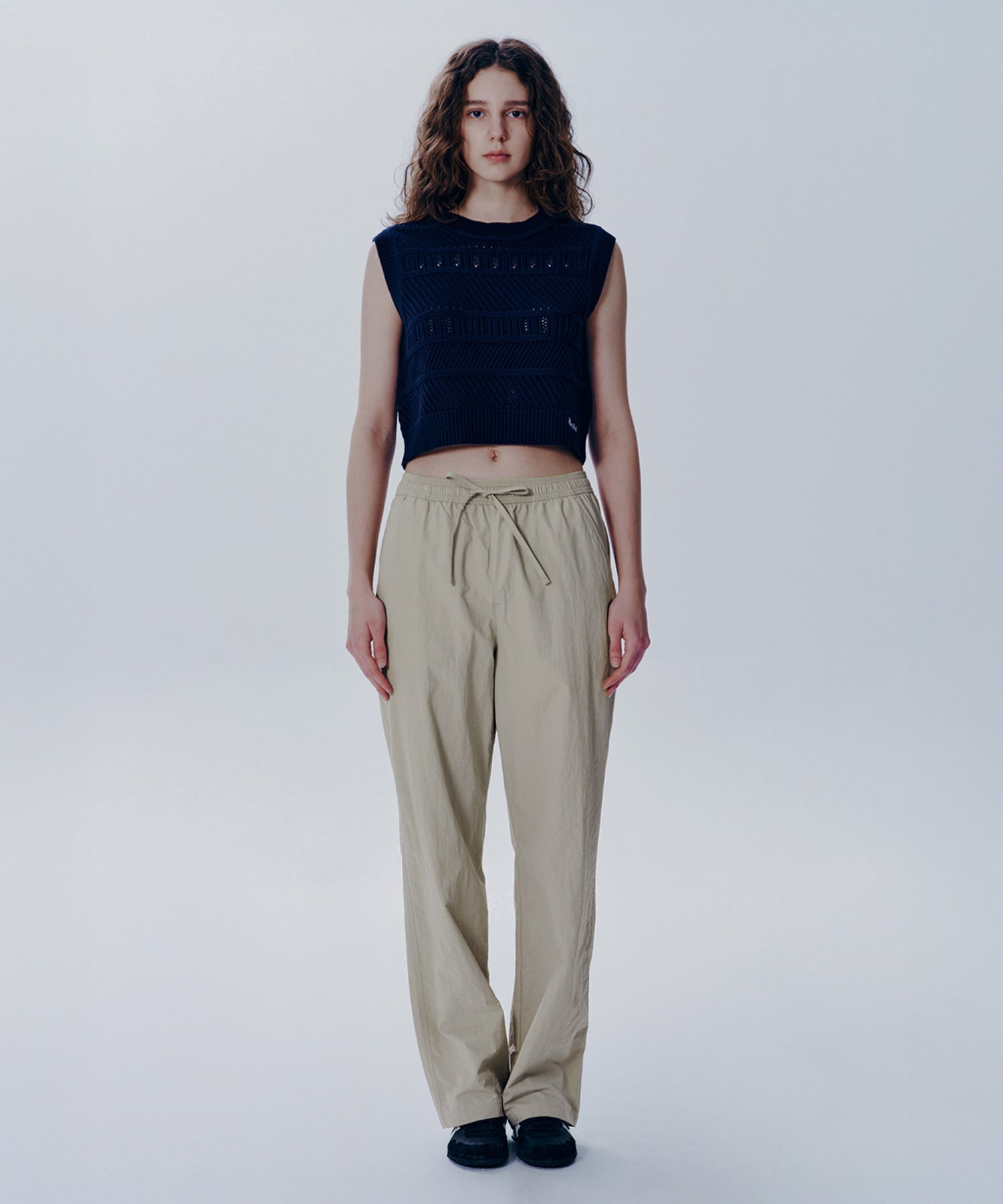Marithe & Francois Girbaud - Crochet Knit Vest (Dark Navy) product image 2 | TRAB K-Fashion Australia