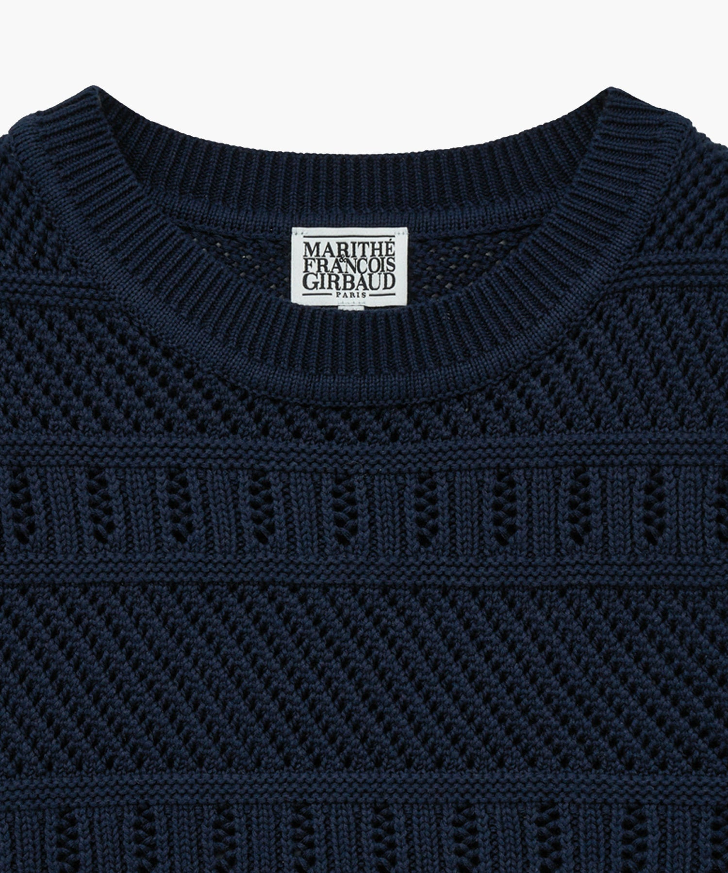 Marithe & Francois Girbaud - Crochet Knit Vest (Dark Navy) product image 7 | TRAB K-Fashion Australia