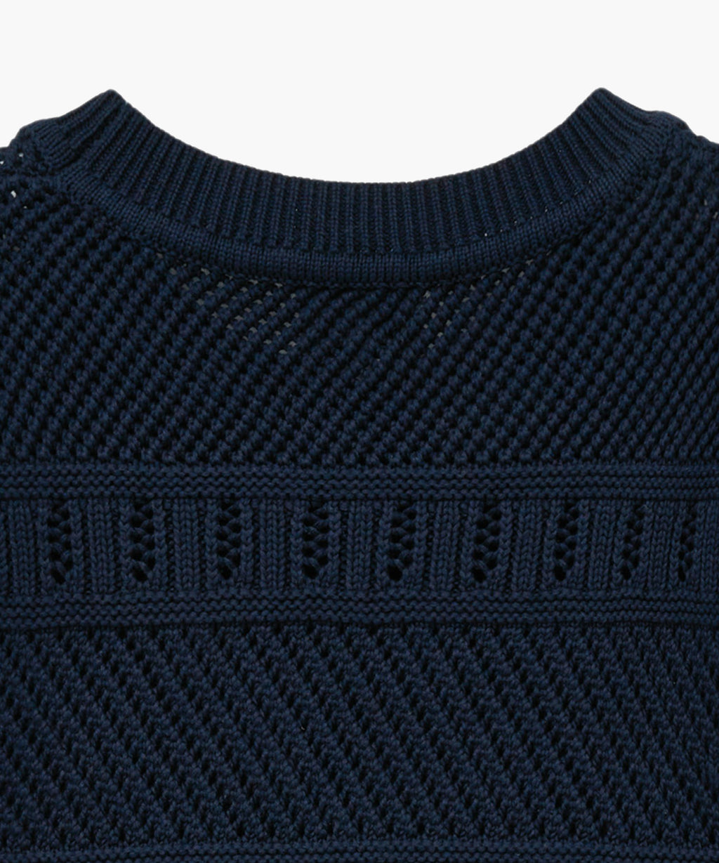 Marithe & Francois Girbaud - Crochet Knit Vest (Dark Navy) product image 8 | TRAB K-Fashion Australia