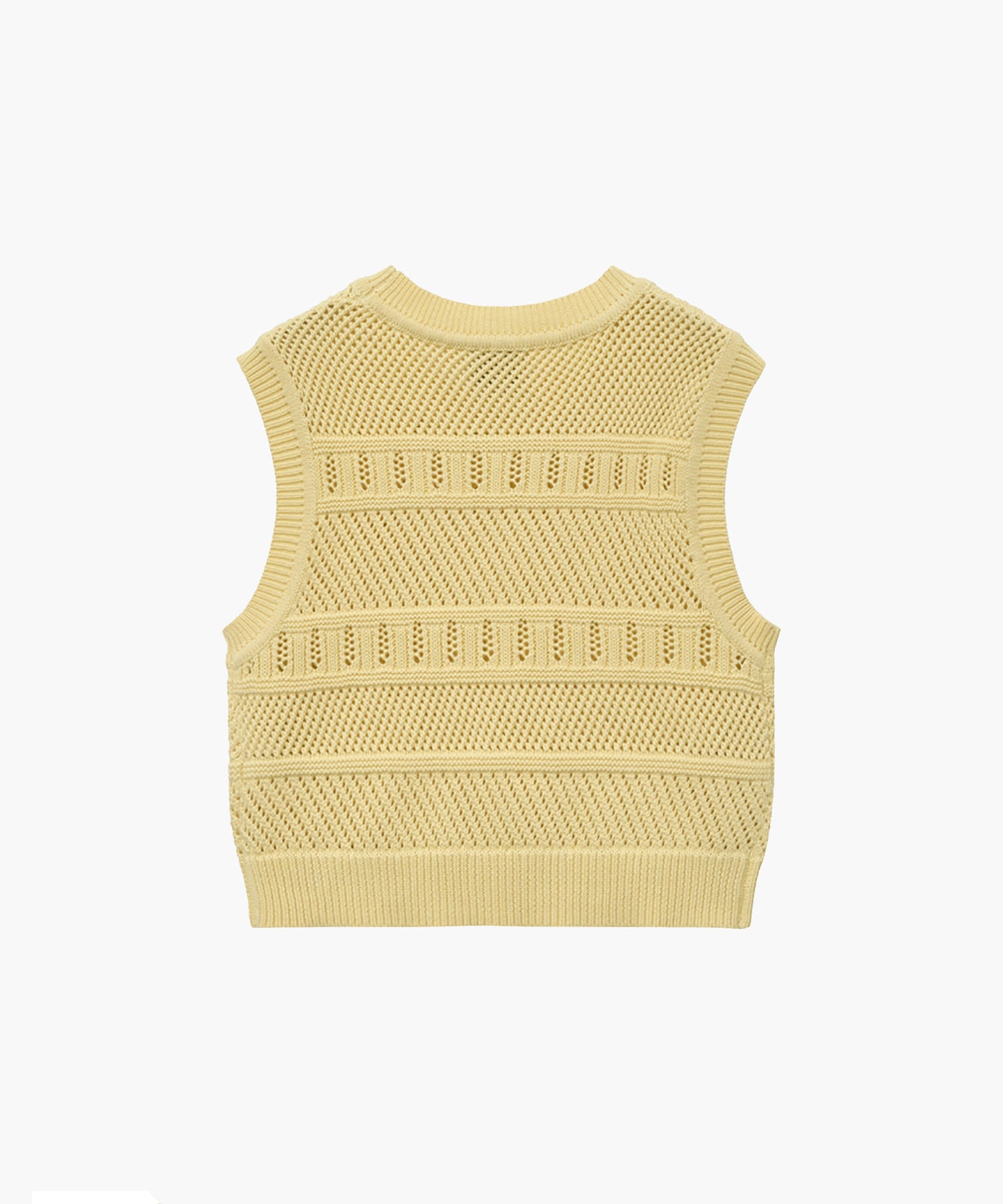 Marithe & Francois Girbaud - Crochet Knit Vest (Light Yellow) product image 6 | TRAB K-Fashion Australia