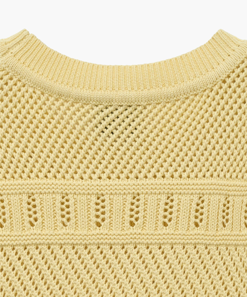Marithe & Francois Girbaud - Crochet Knit Vest (Light Yellow) product image 8 | TRAB K-Fashion Australia
