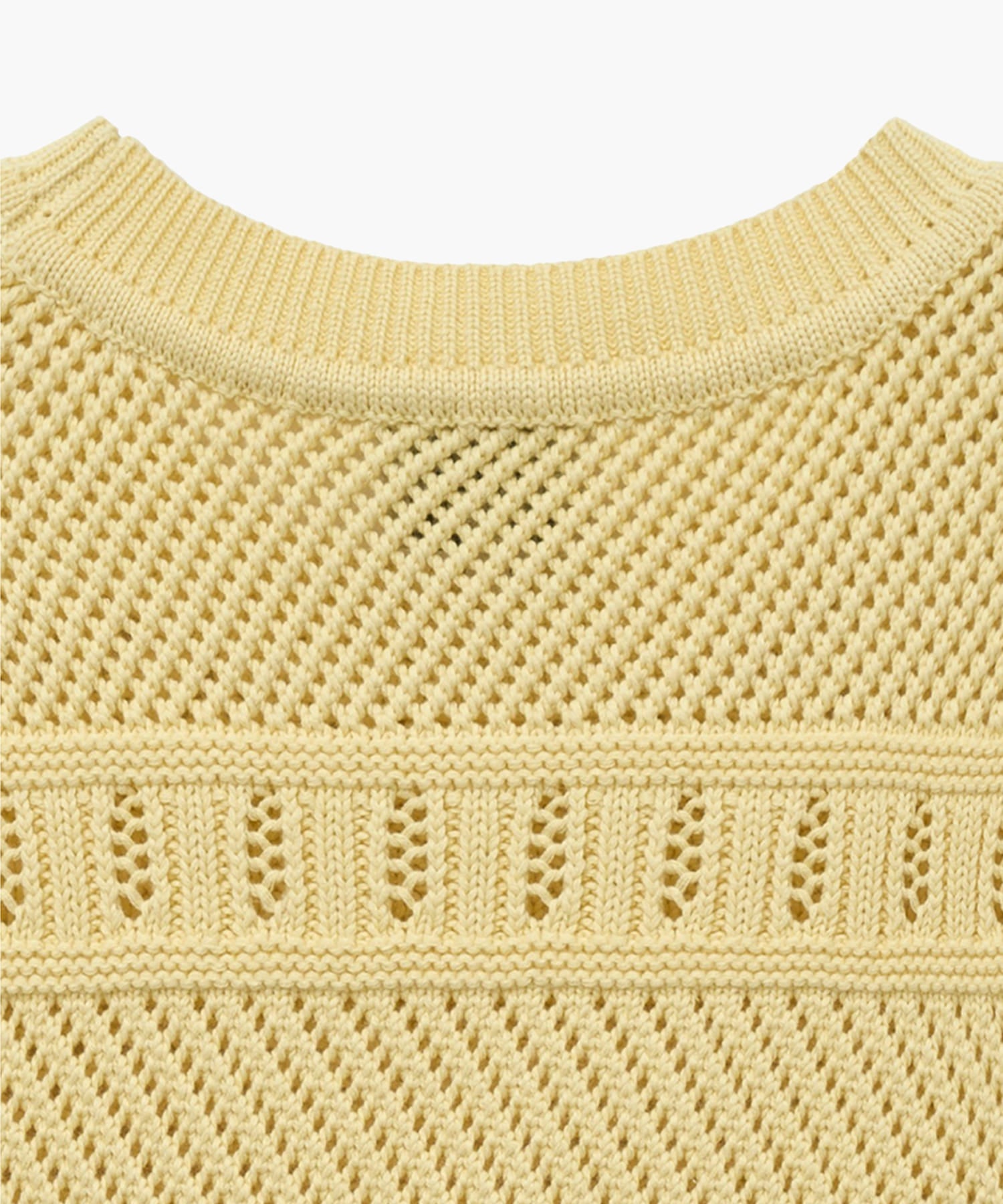 Marithe & Francois Girbaud - Crochet Knit Vest (Light Yellow) product image 8 | TRAB K-Fashion Australia
