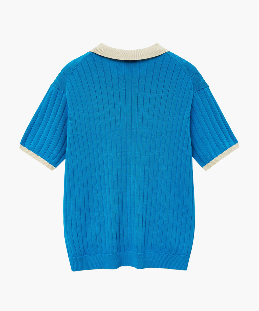 Marithe & Francois Girbaud - Emblem Wappen Half Sleeve Knit (Aqua Blue) product image 6 | TRAB K-Fashion Australia