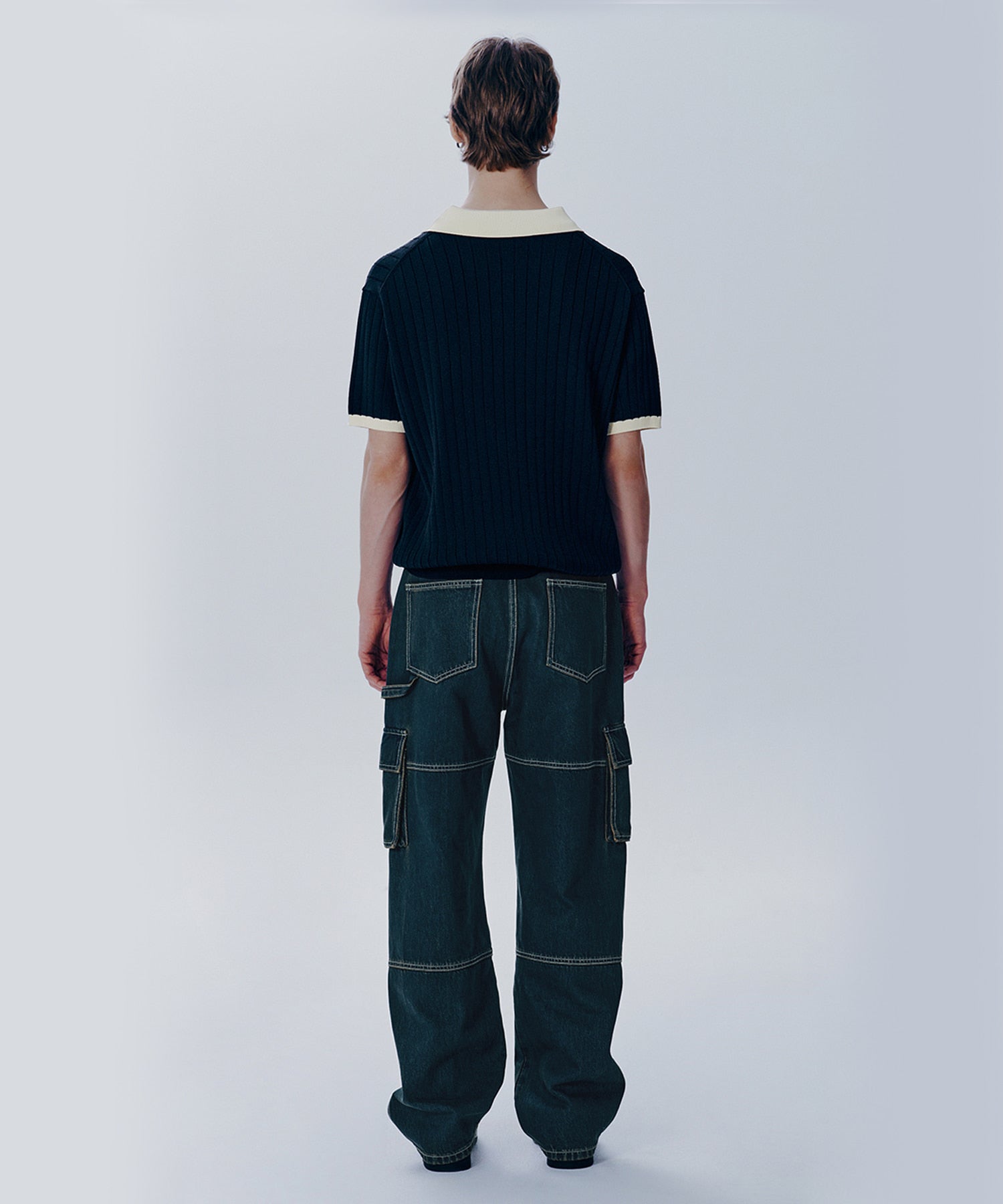 Marithe & Francois Girbaud - Emblem Wappen Half Sleeve Knit (Black) product image 4 | TRAB K-Fashion Australia