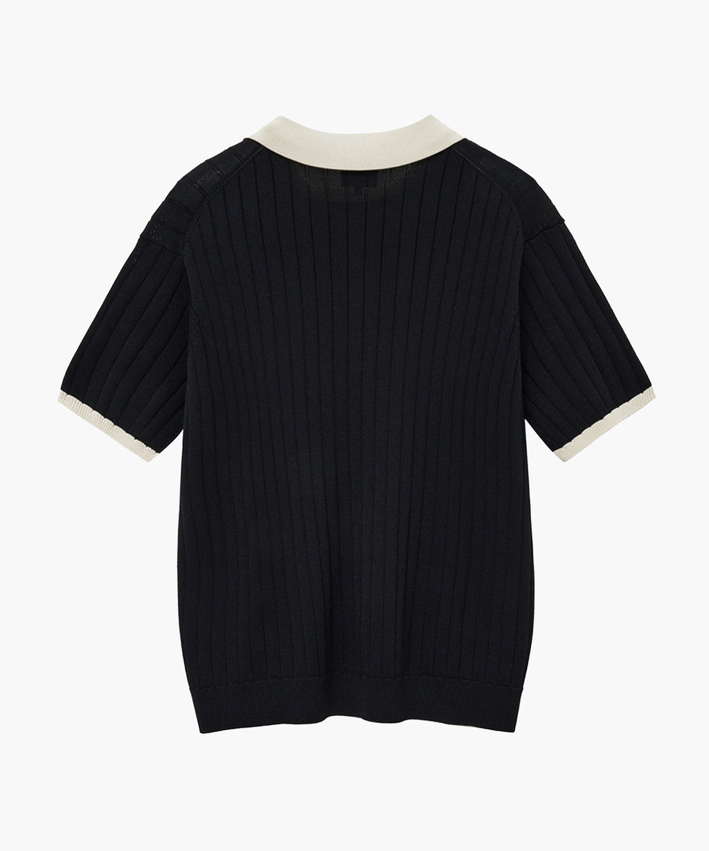 Marithe & Francois Girbaud - Emblem Wappen Half Sleeve Knit (Black) product image 6 | TRAB K-Fashion Australia