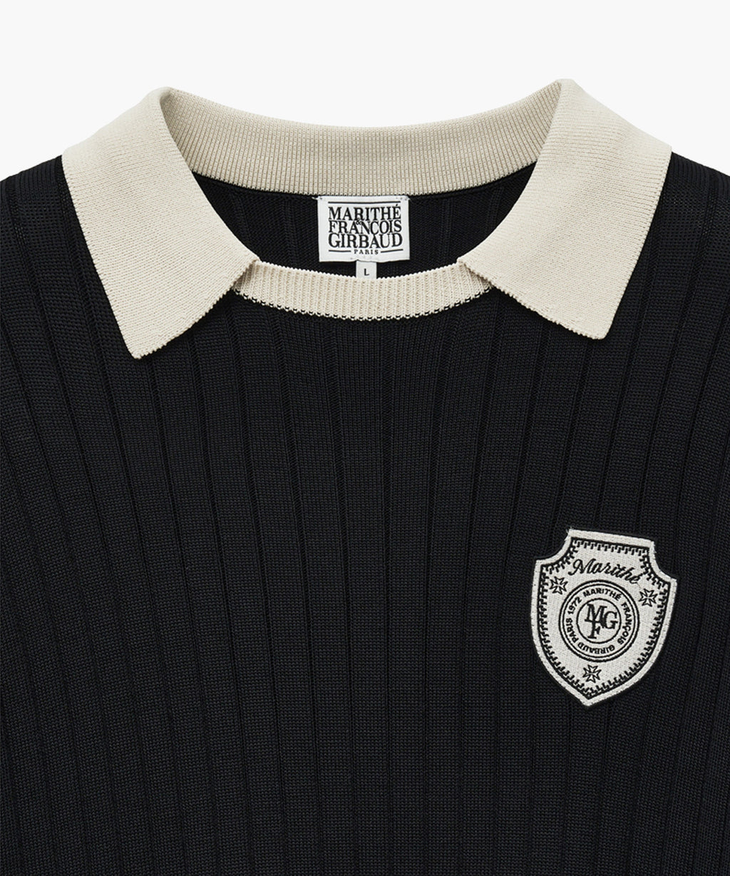 Marithe & Francois Girbaud - Emblem Wappen Half Sleeve Knit (Black) product image 7 | TRAB K-Fashion Australia
