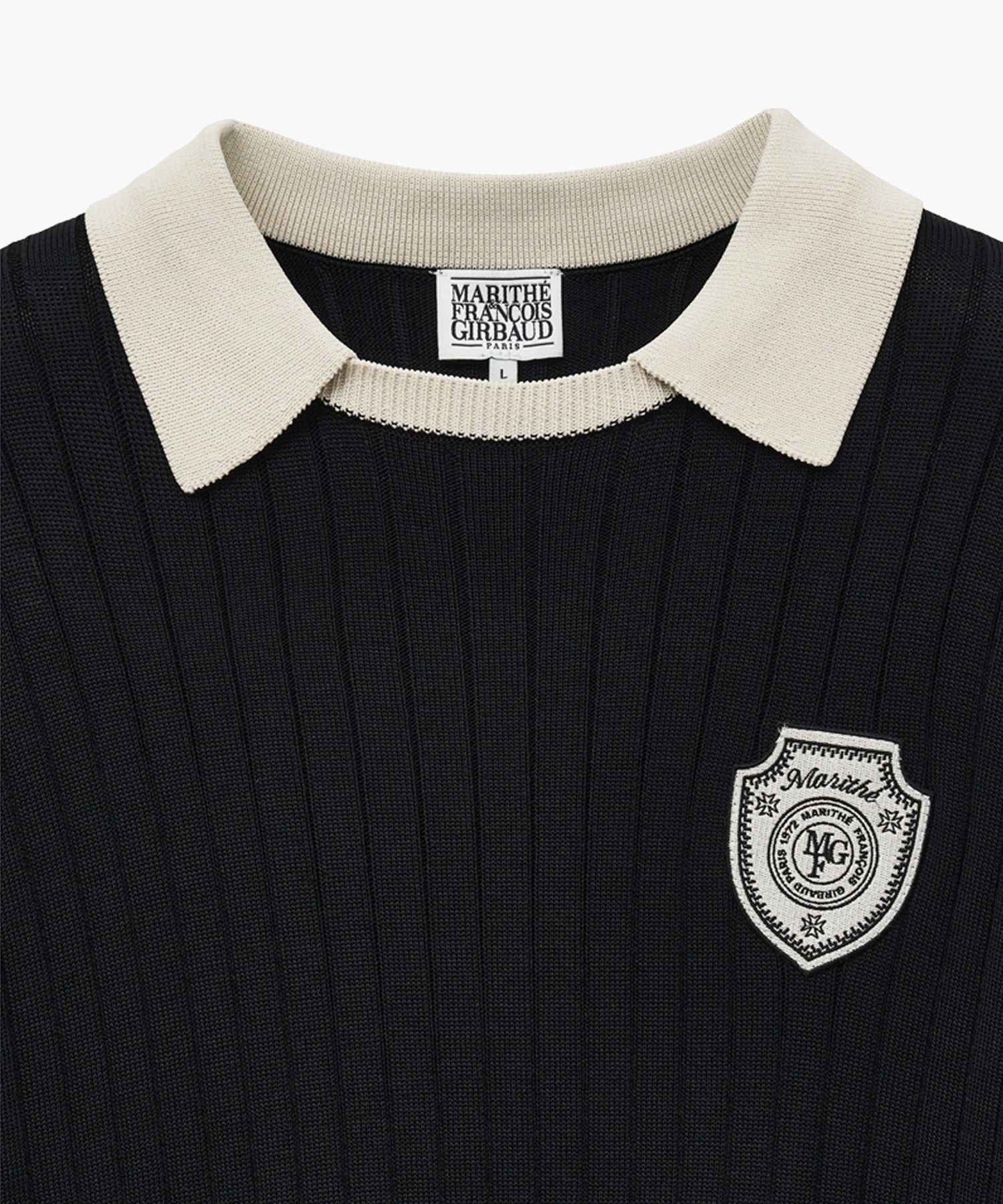 Marithe & Francois Girbaud - Emblem Wappen Half Sleeve Knit (Black) product image 7 | TRAB K-Fashion Australia