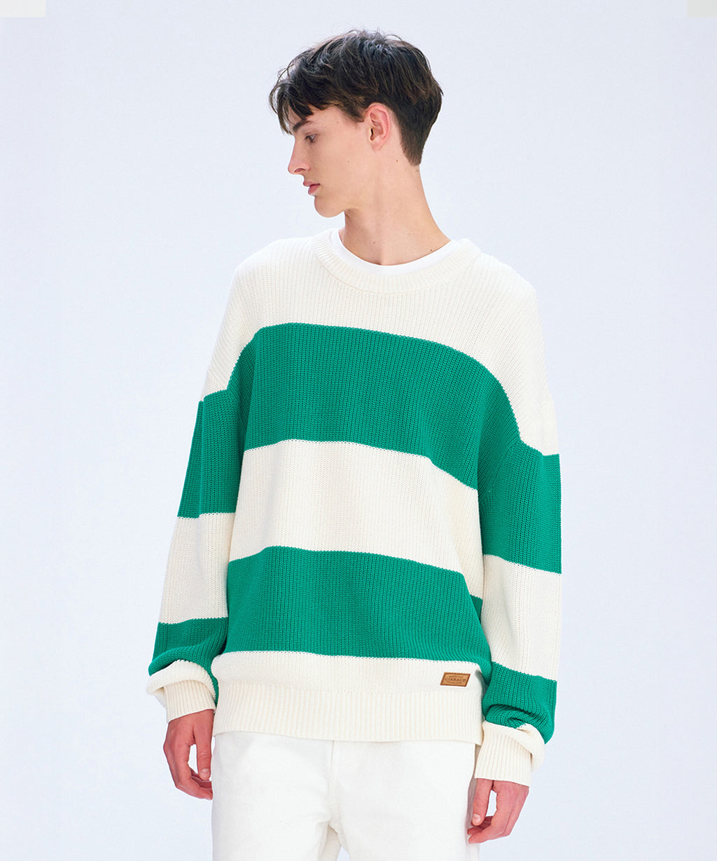 Marithe & Francois Girbaud - Loose Fit Bold Knit (Green) product image 1 | TRAB K-Fashion Australia