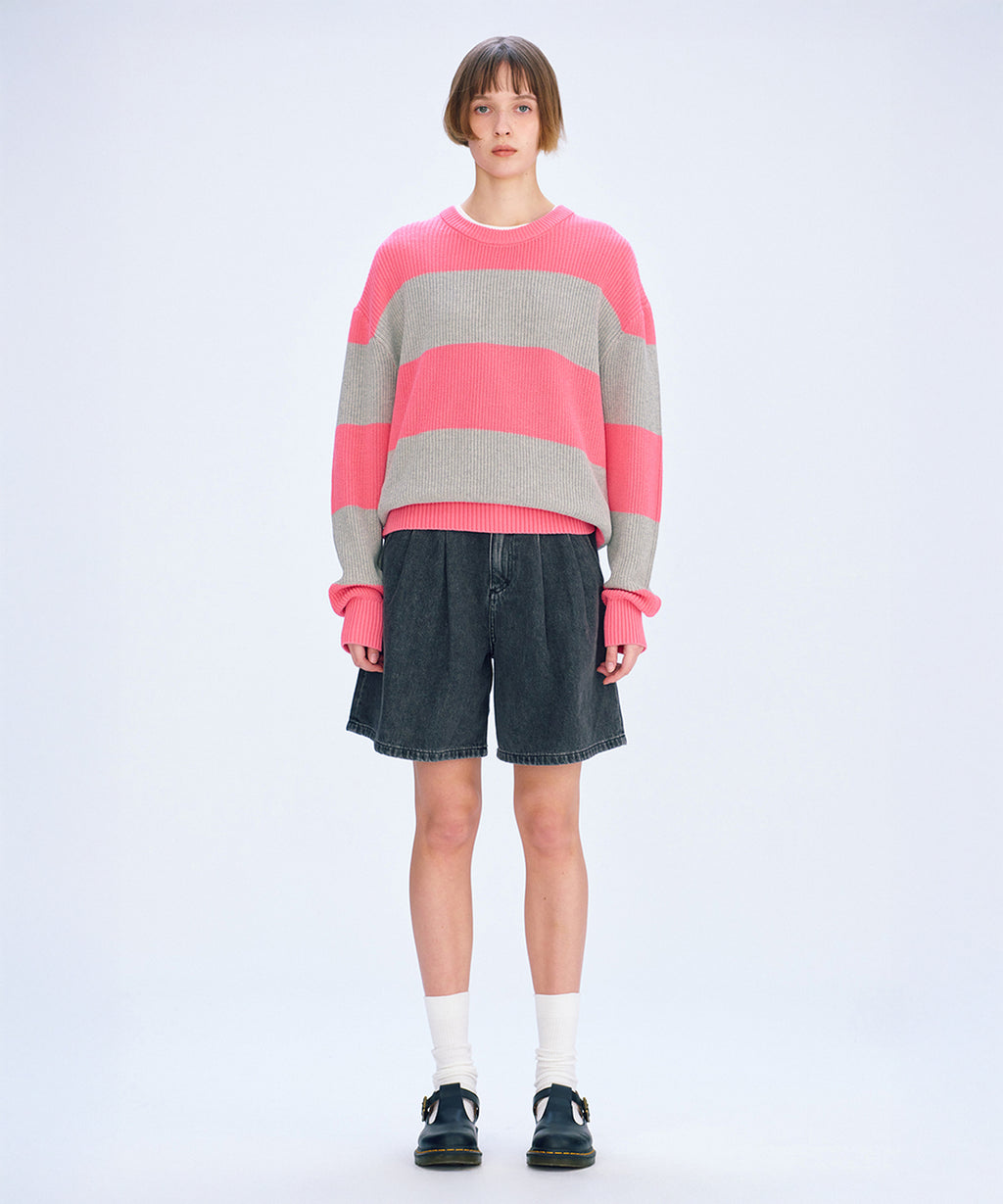 Marithe & Francois Girbaud - Loose Fit Bold Knit (Pink) product image 2 | TRAB K-Fashion Australia
