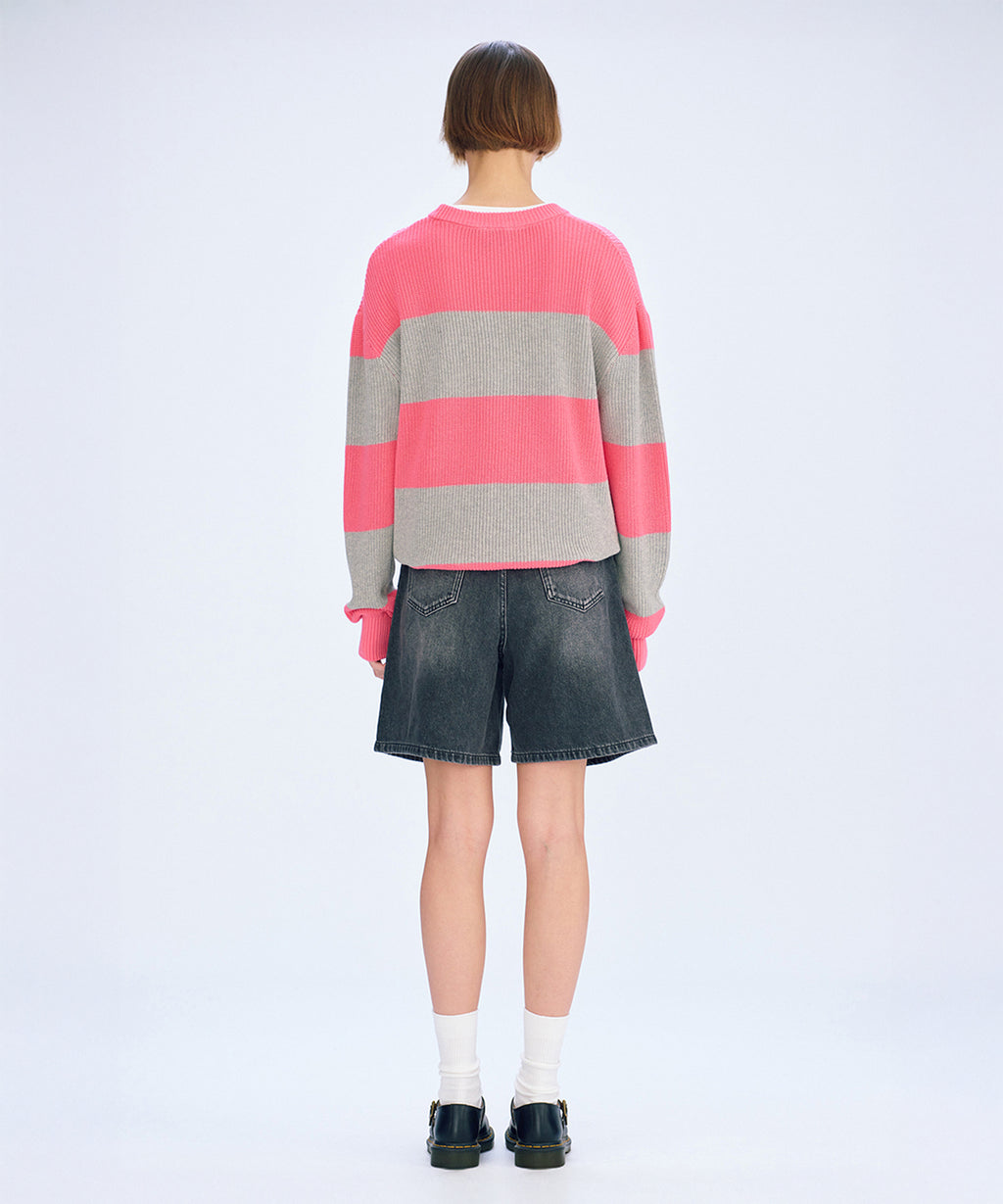 Marithe & Francois Girbaud - Loose Fit Bold Knit (Pink) product image 4 | TRAB K-Fashion Australia