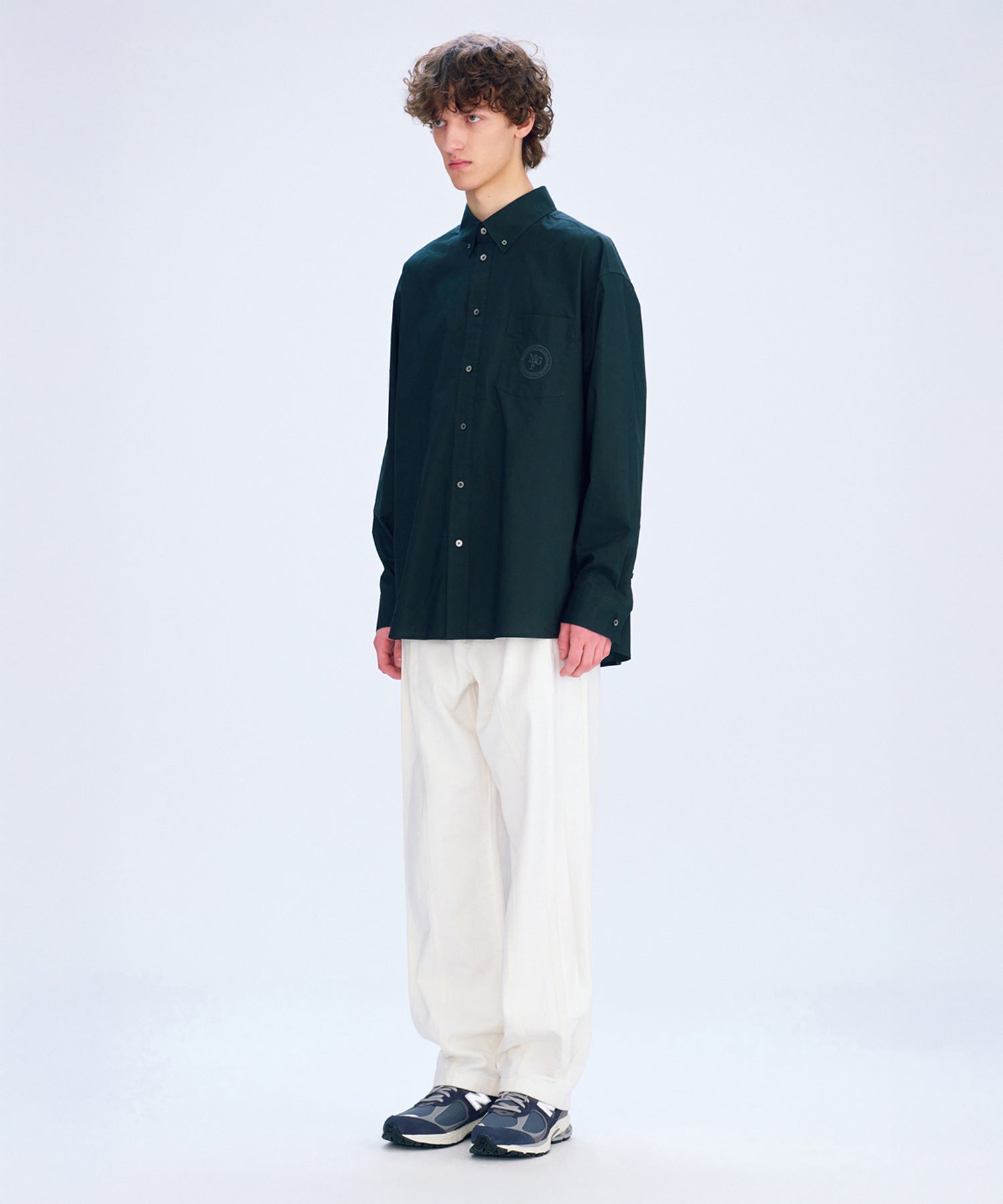 Marithe & Francois Girbaud - Overfit Emblem Shirt (Charcoal) product image 3 | TRAB K-Fashion Australia