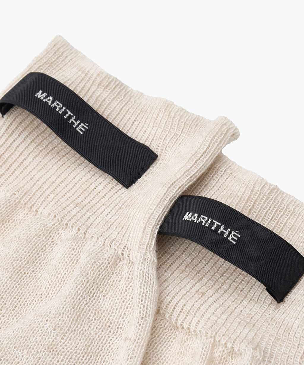 Marithe & Francois Girbaud - Sheer Leg Warmer (Beige) product image 2 | TRAB K-Fashion Australia