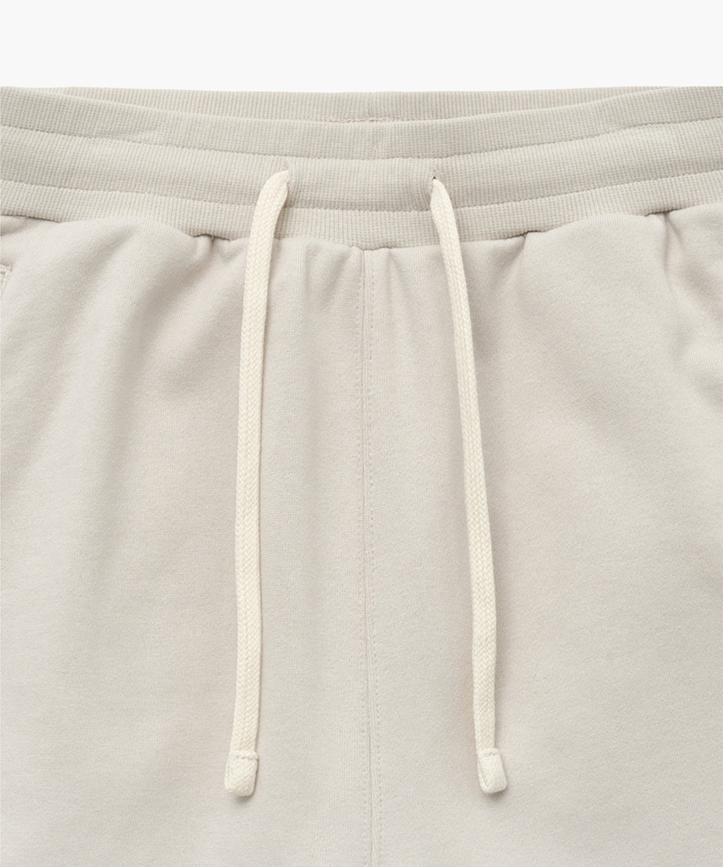 Marithe & Francois Girbaud - Leather Patch Sweat Half Pants (Beige) product image 3 | TRAB K-Fashion Australia
